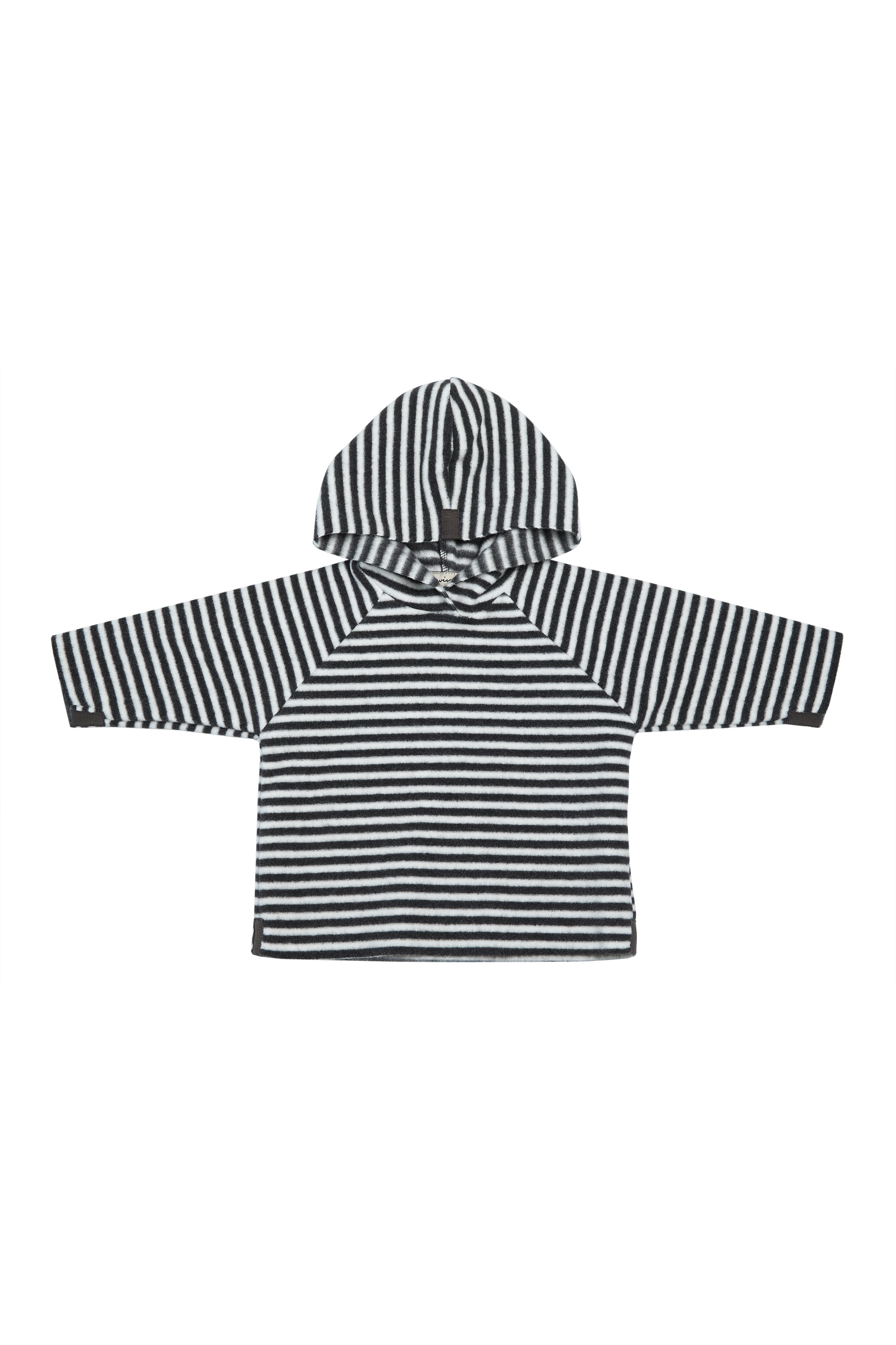 GROWING UP FLEECE BLOUSE HOOD BABY - 108 GU BLUSER STRIPES B&W 673
