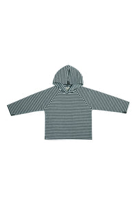 FLEECE BLOUSE HOOD CHILD - 108 - STRIPES B&W