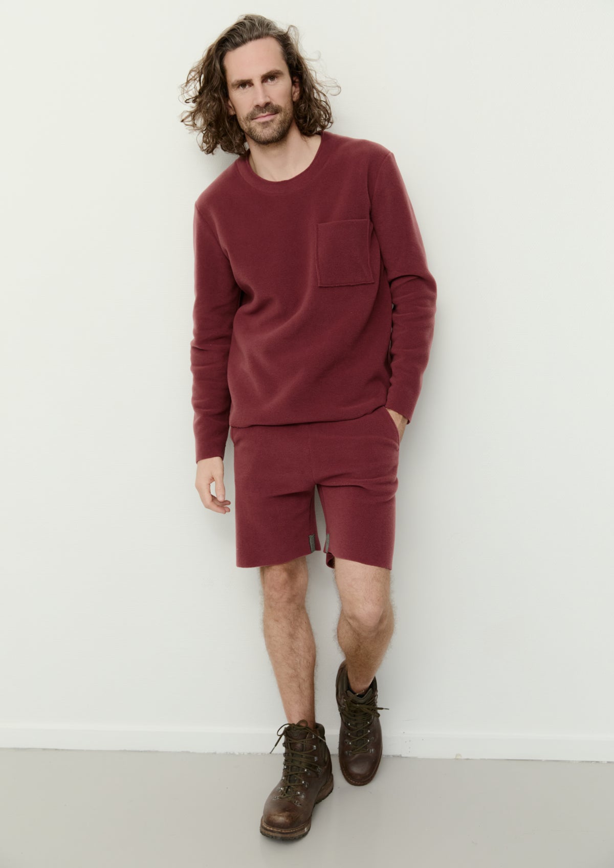 CARL BY STEFFENSEN COPENHAGEN FLEECE SHORTS - 1011C BUKSER BORDEAUX 474