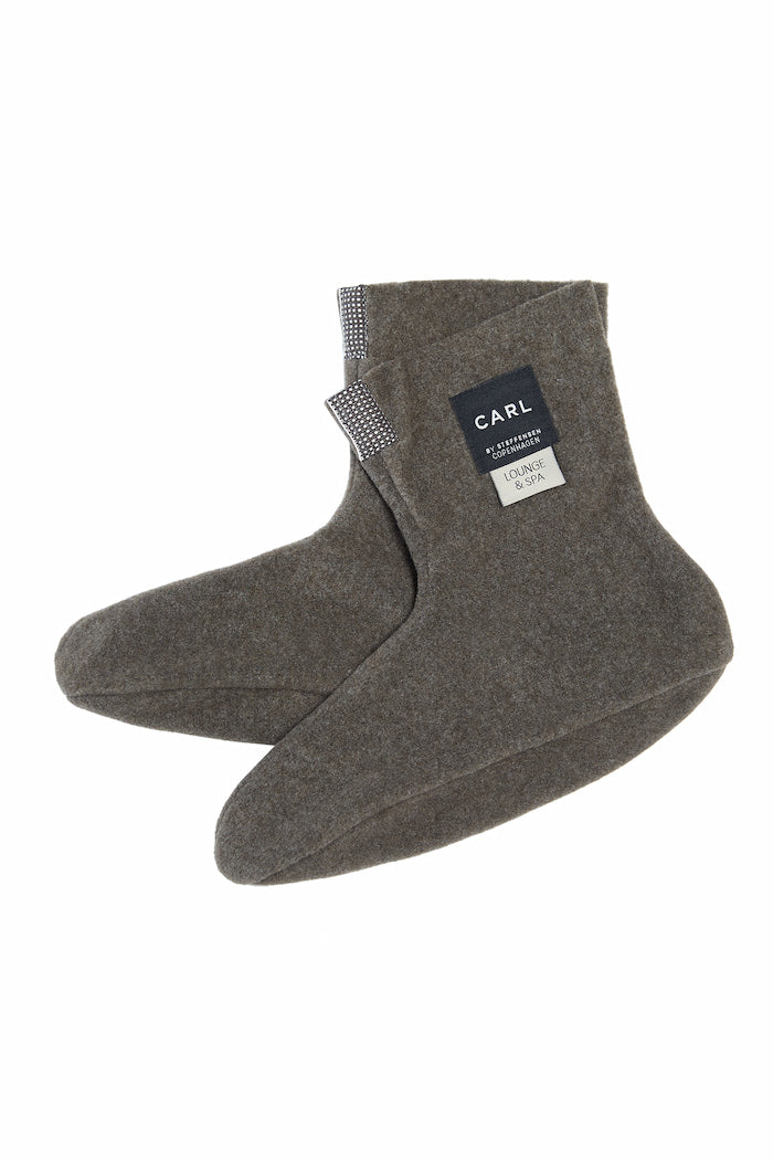 CARL BY STEFFENSEN COPENHAGEN FLEECE SOCKS MEN - 2025C L & S ACCESSORIES BARK 320