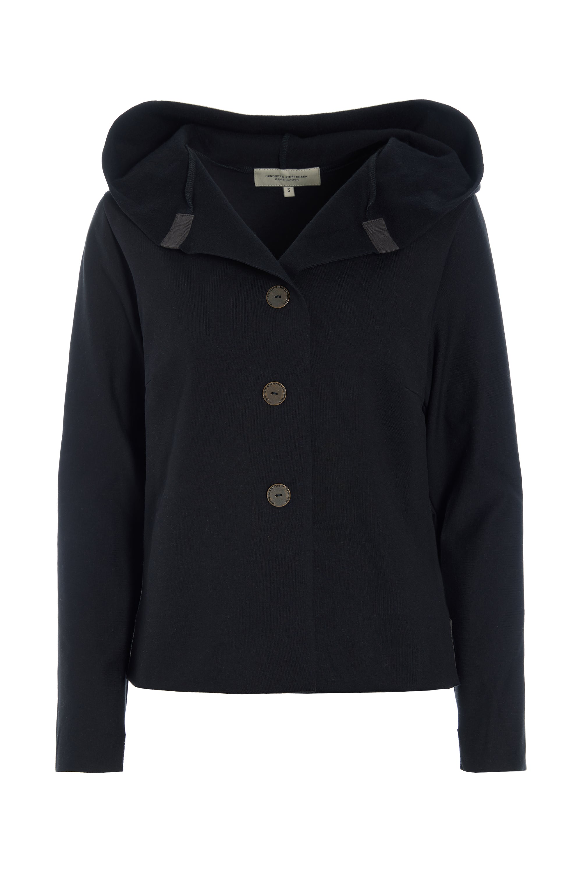 HENRIETTE STEFFENSEN COPENHAGEN HOODIE BLOUSE - 71021 BLUSER BLACK 900