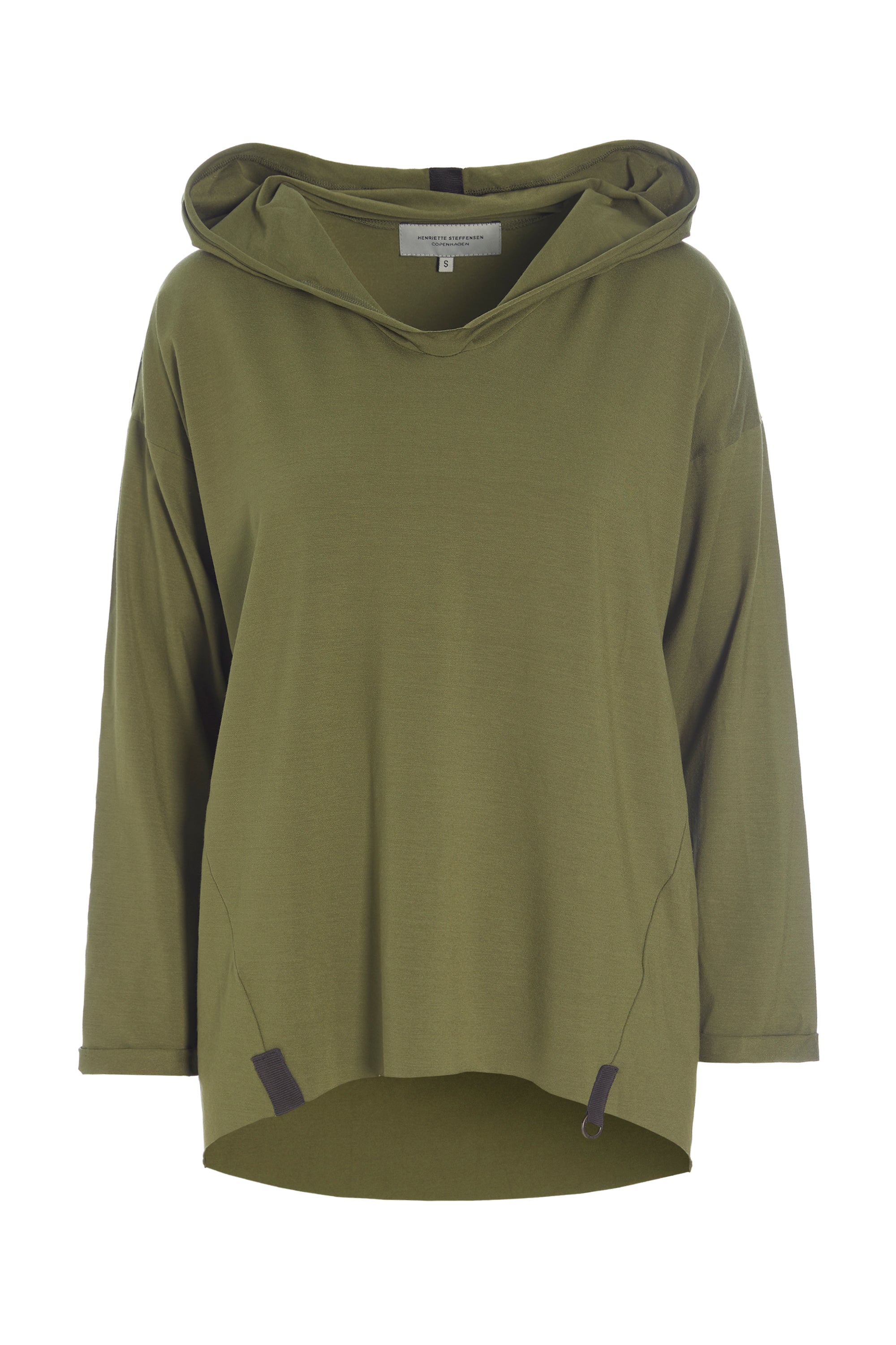 HENRIETTE STEFFENSEN COPENHAGEN HOODIE BLOUSE - 96067 HOODIES MOSS 611