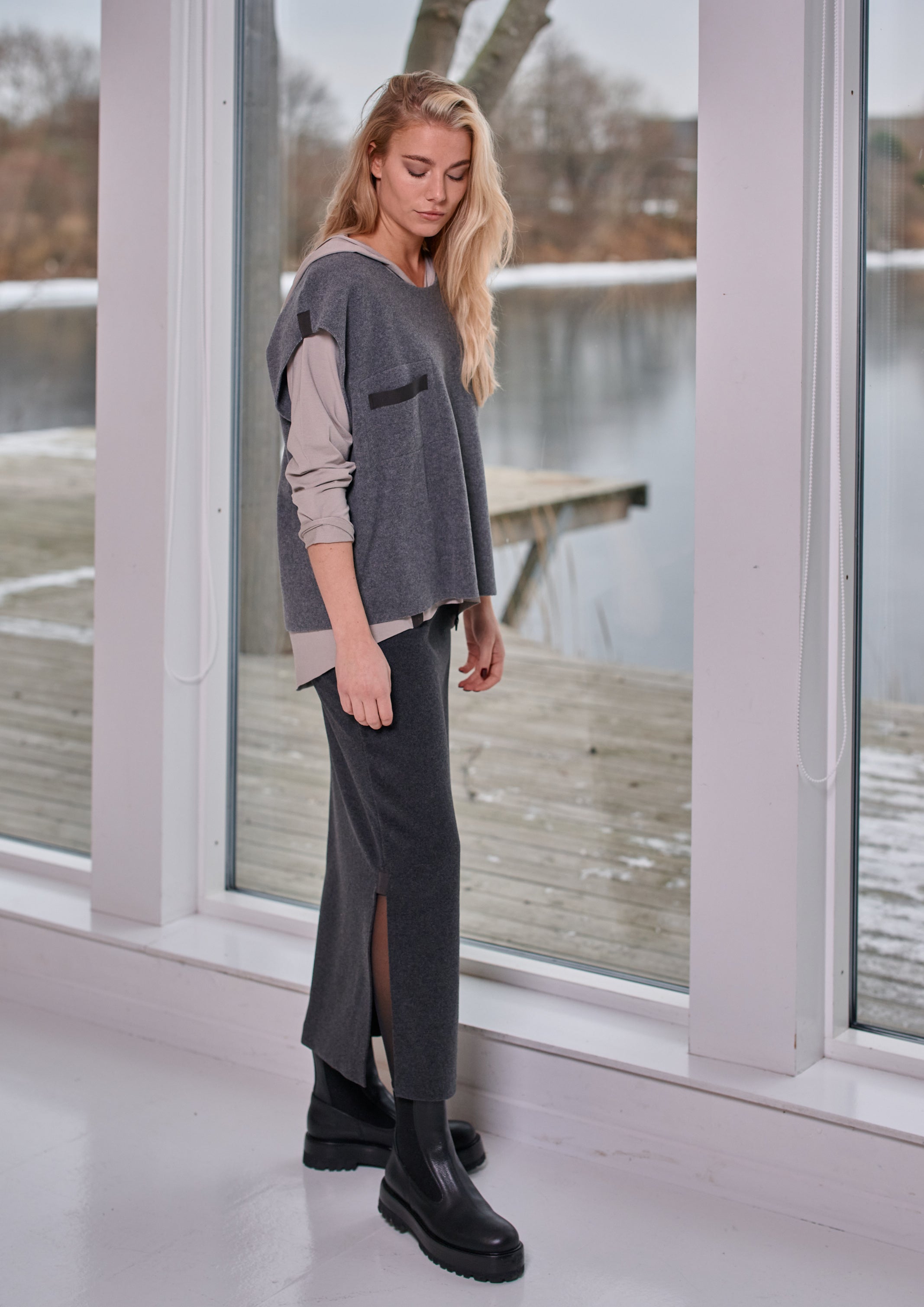 HENRIETTE STEFFENSEN COPENHAGEN HOODIE BLOUSE - 96067 HOODIES SAND 805