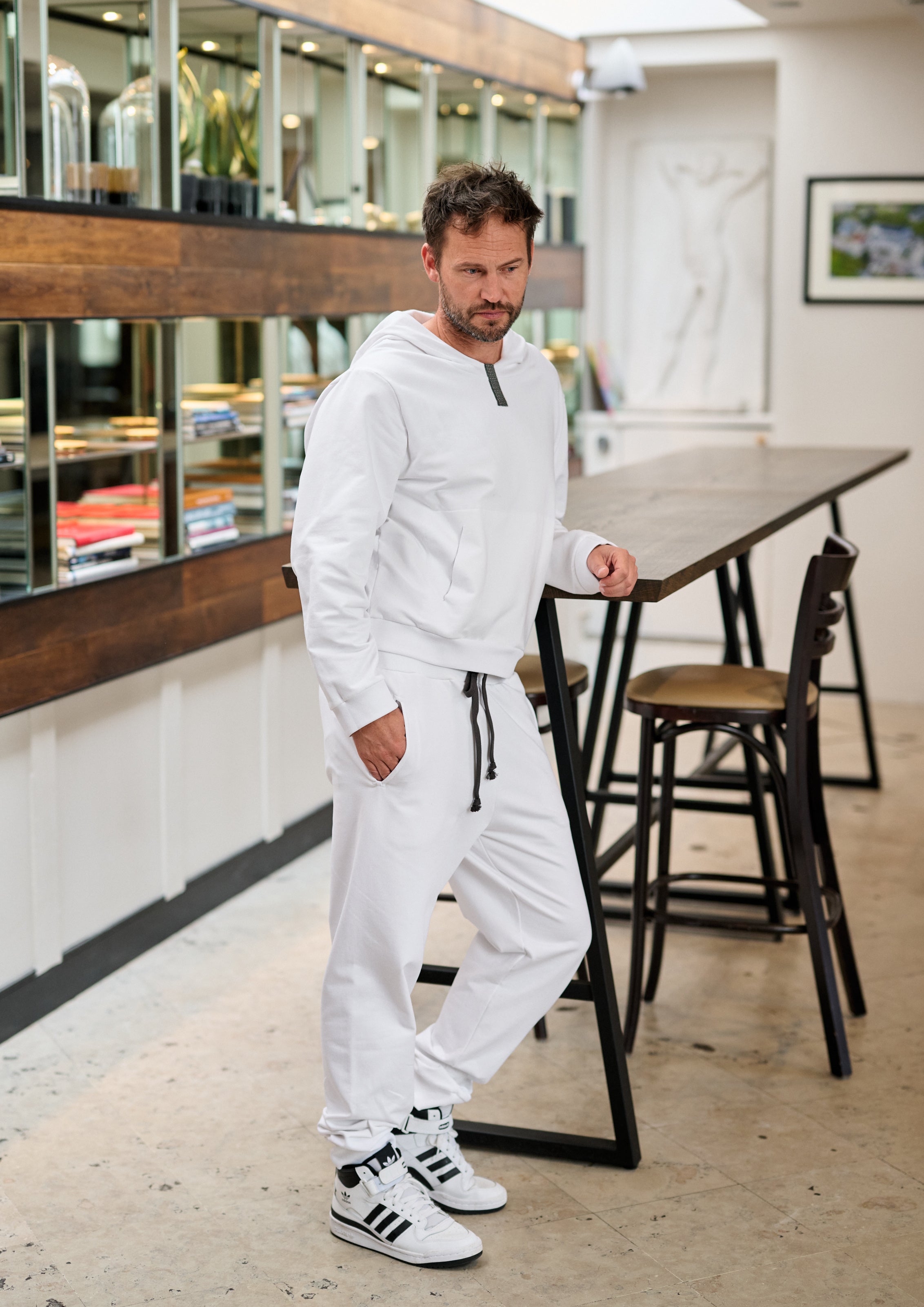 CARL BY STEFFENSEN COPENHAGEN HOODIE SWEAT - 1032C BLOUSES & SWEATERS WHITE 816