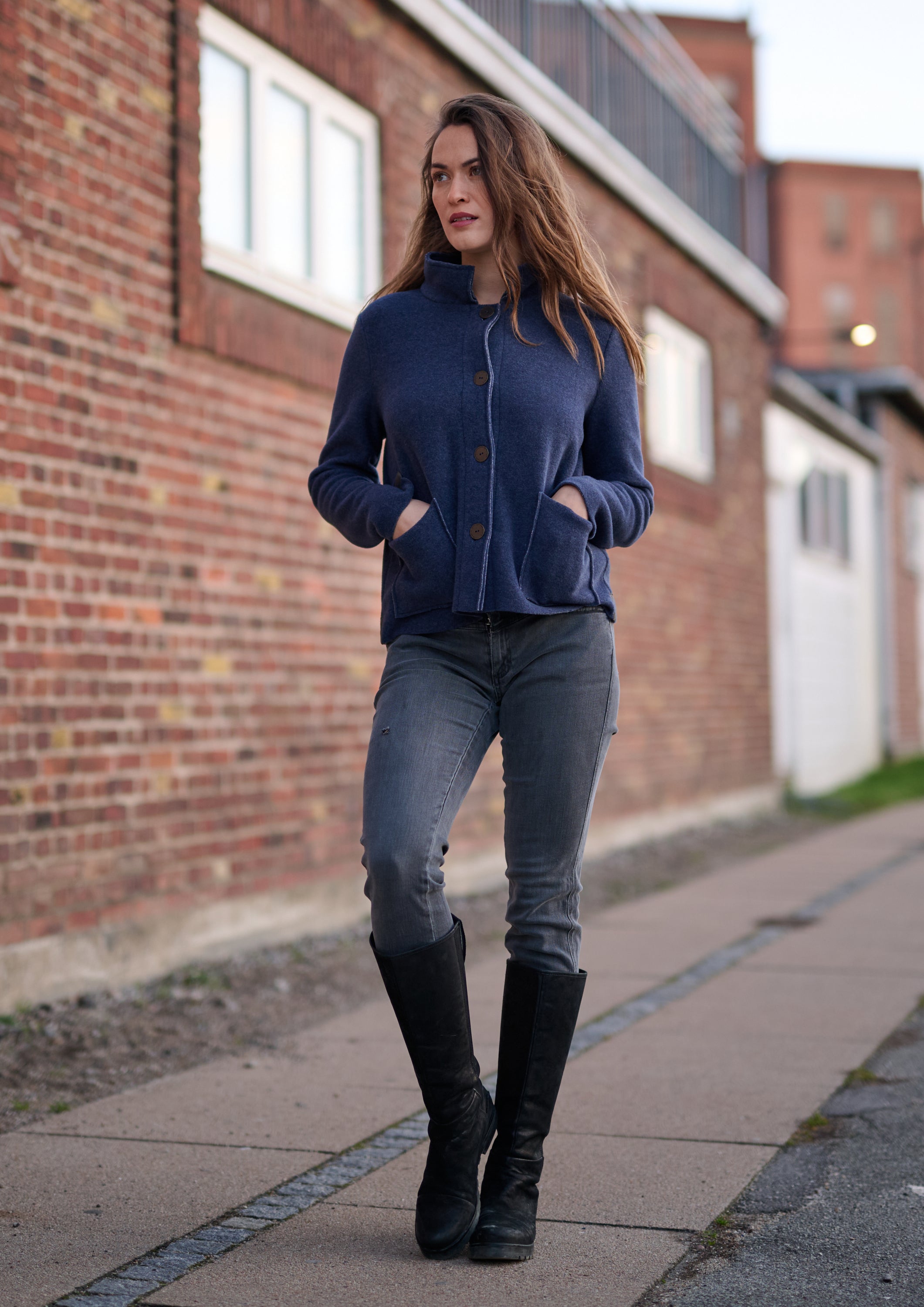 HENRIETTE STEFFENSEN COPENHAGEN JACKET - 7164 CARDIGANS EVENING BLUE 690
