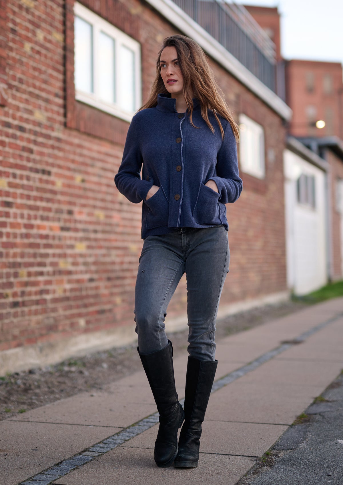 HENRIETTE STEFFENSEN COPENHAGEN JACKET - 7164 CARDIGANS EVENING BLUE 690