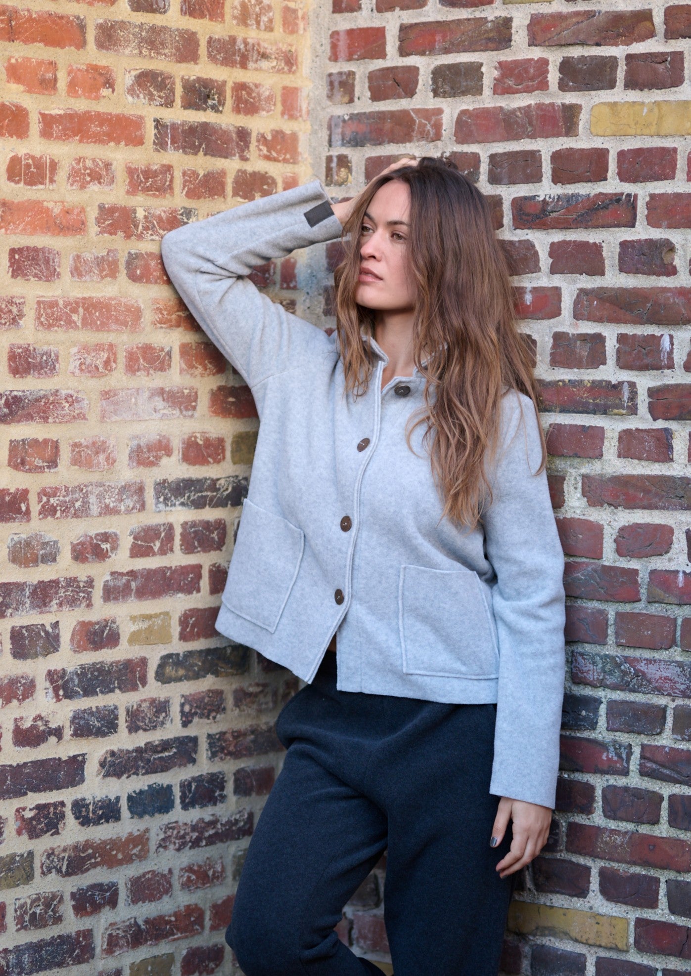 HENRIETTE STEFFENSEN COPENHAGEN JACKET - 7164 CARDIGANS LIGTH GREY 876