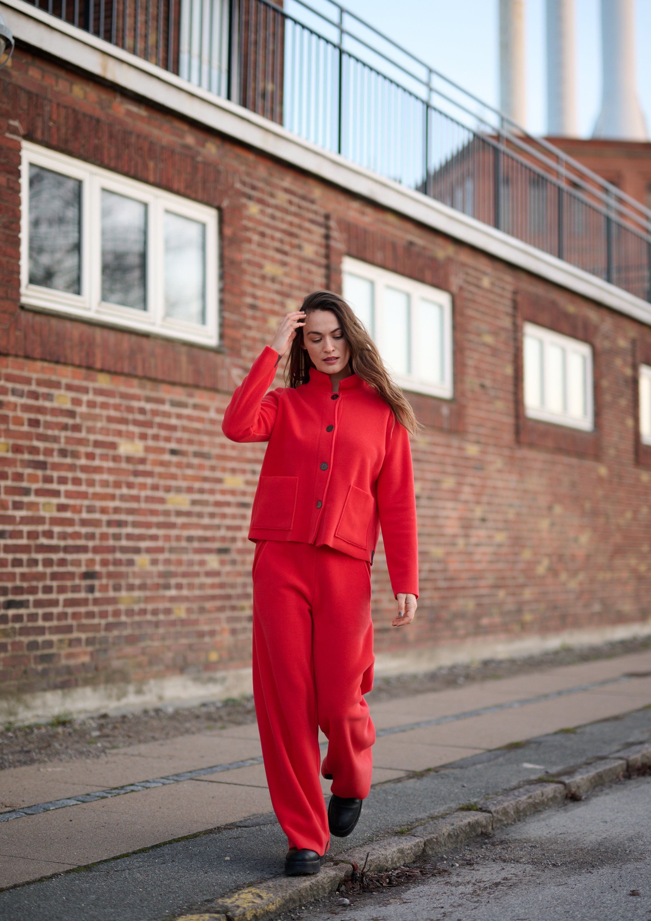 HENRIETTE STEFFENSEN COPENHAGEN JACKET - 7164 CARDIGANS TOMATO 845