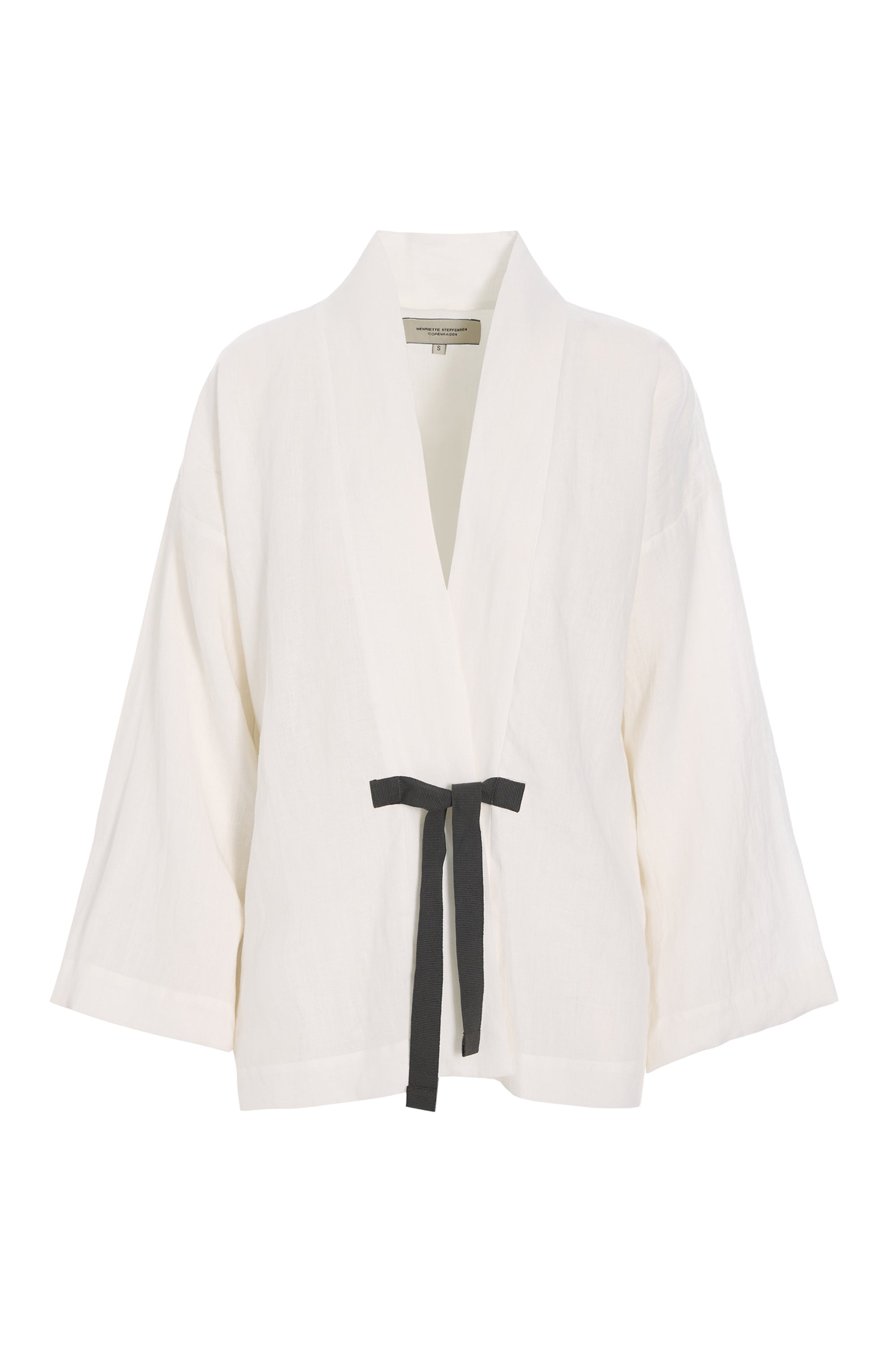 HENRIETTE STEFFENSEN COPENHAGEN KIMONO JACKET - 87000 CARDIGANS IVORY 888