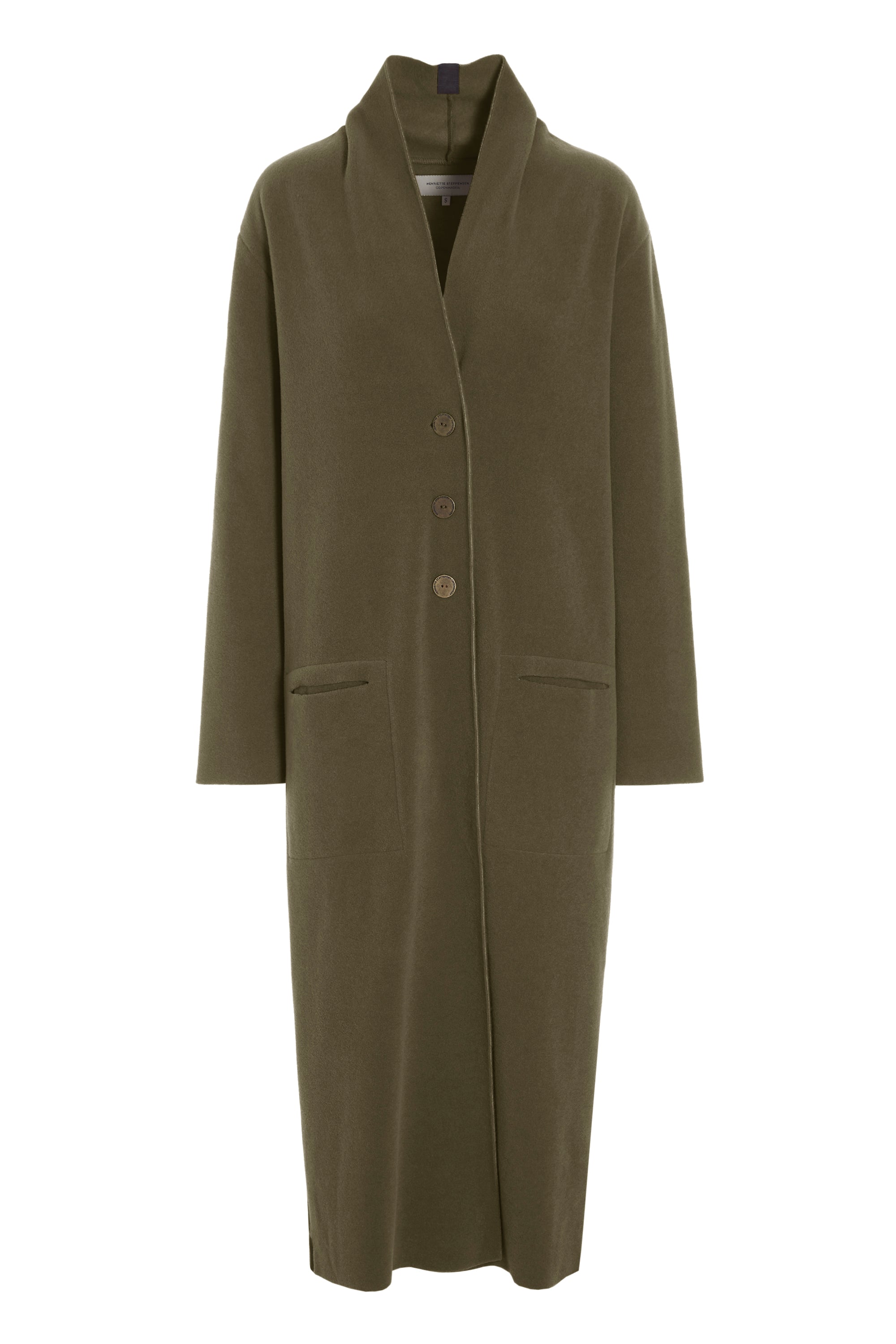 HENRIETTE STEFFENSEN COPENHAGEN LONG CARDIGAN - 7162 CARDIGANS MOSS 611