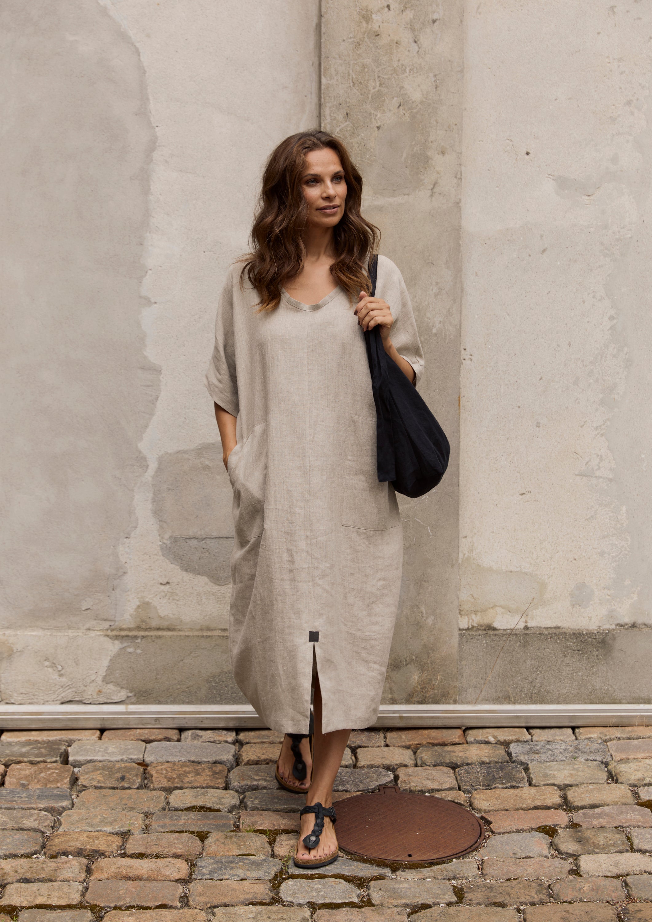 HENRIETTE STEFFENSEN COPENHAGEN LONG DRESS - 83001 KJOLER NATURE 446