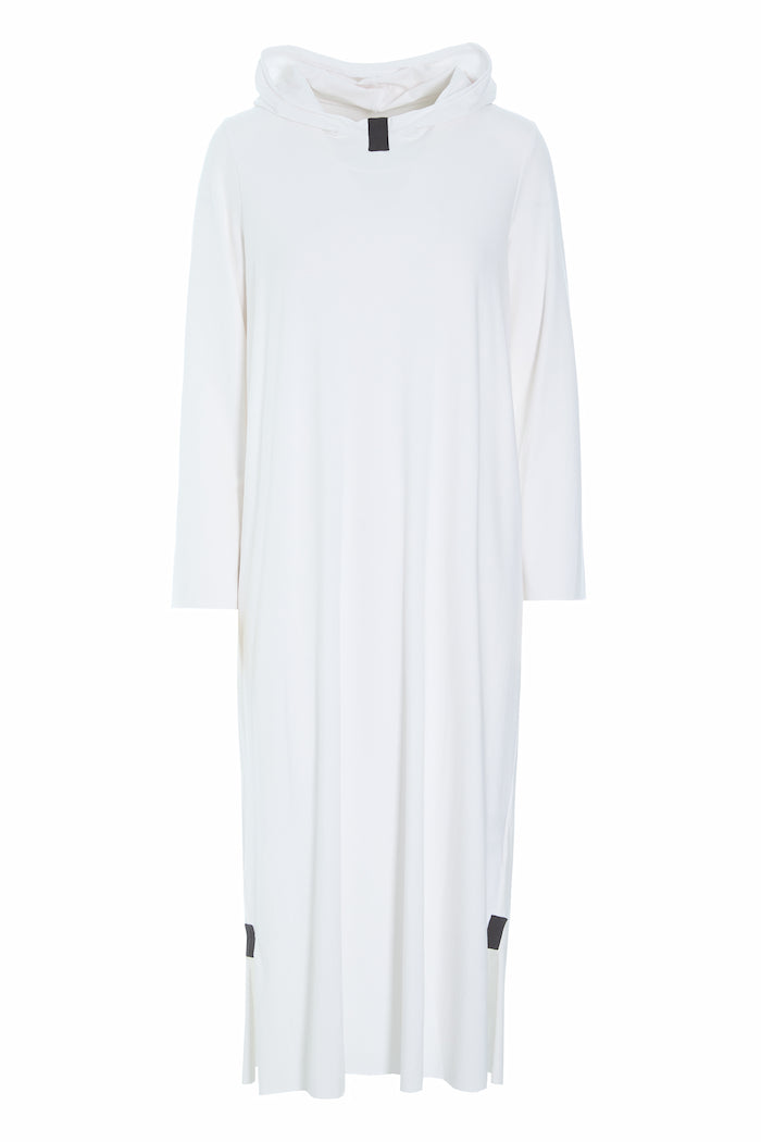 HENRIETTE STEFFENSEN COPENHAGEN LONG HOODIE DRESS - 98059 KJOLER WHITE 816