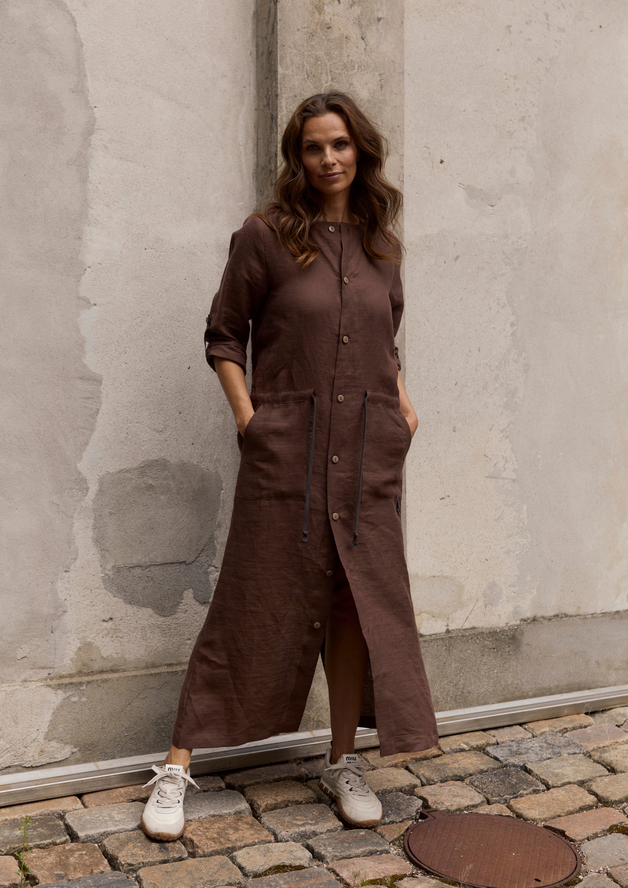 HENRIETTE STEFFENSEN COPENHAGEN LONG JACKET - 87001 JACKETS CHOCOLATE 844