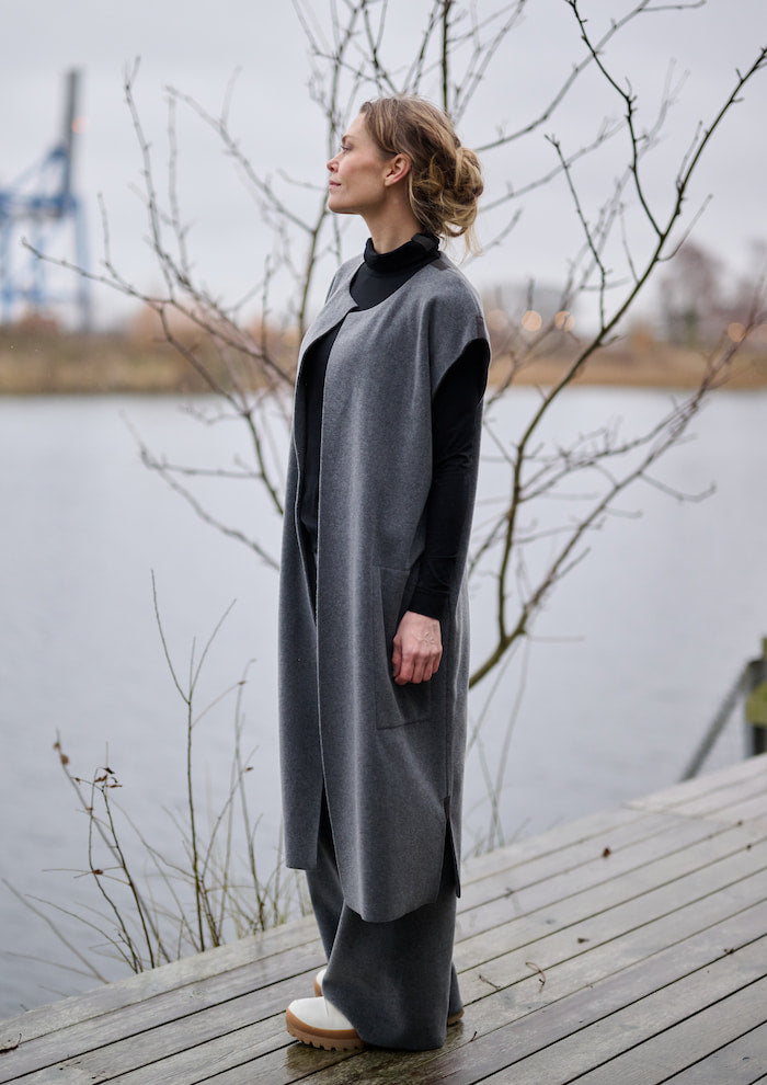 HENRIETTE STEFFENSEN COPENHAGEN LONG VEST - 7169 VESTS GREY 905