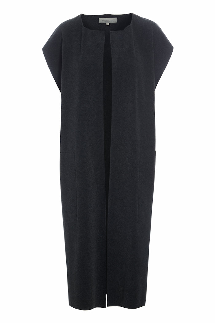 HENRIETTE STEFFENSEN COPENHAGEN LONG VEST - 7169 VESTS SOFT BLACK 914