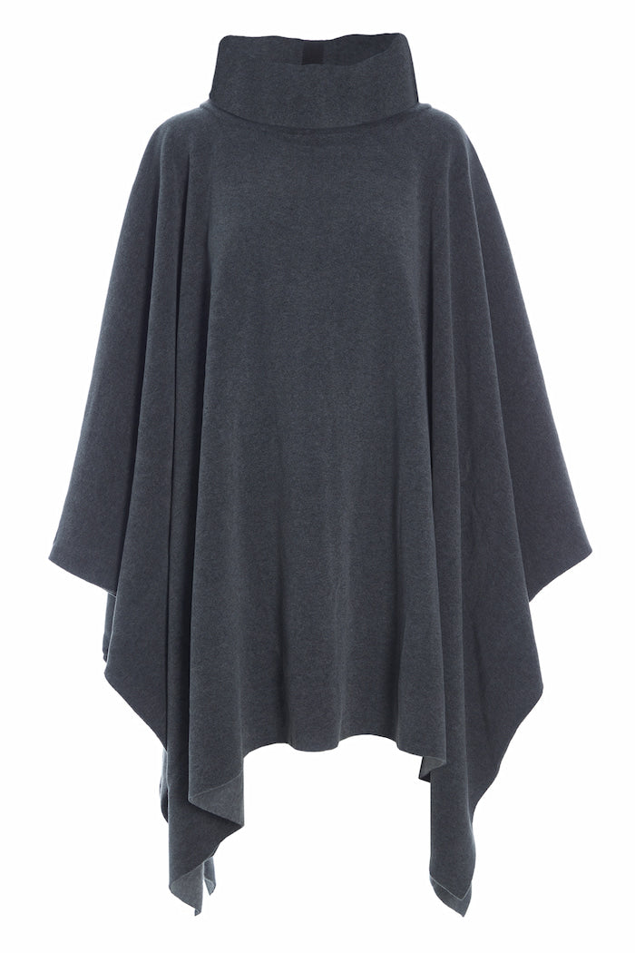 Vintage The Perfect Poncho Cape by Nancy I. popular Strang Gray Black One size 100% Wool