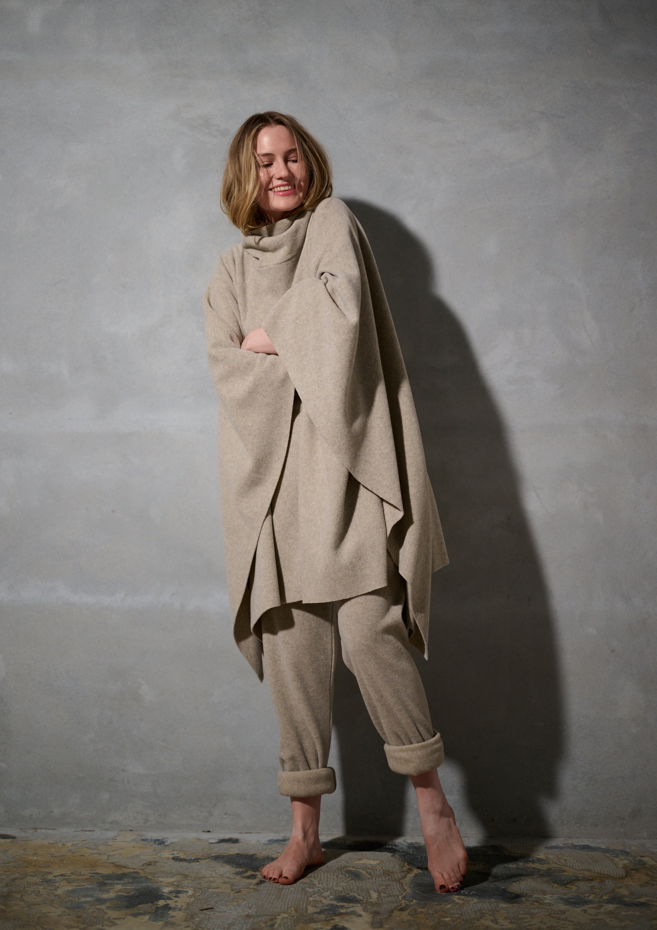 HENRIETTE STEFFENSEN COPENHAGEN LOUNGE PONCHO WOMEN - 4081 PONCHOS SAND 805