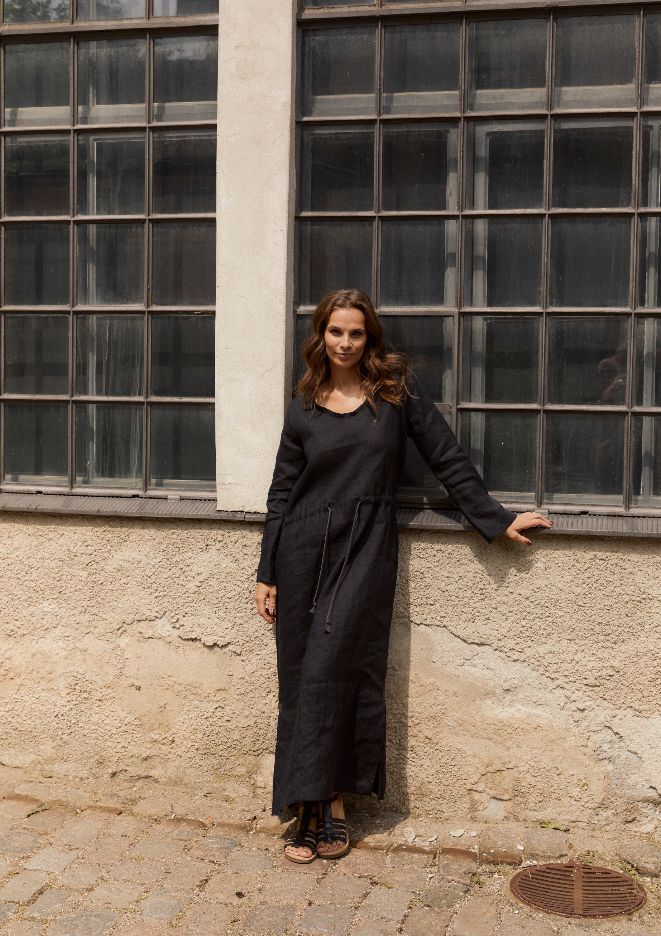 HENRIETTE STEFFENSEN COPENHAGEN MAXI DRESS - 83004 KJOLER BLACK 900