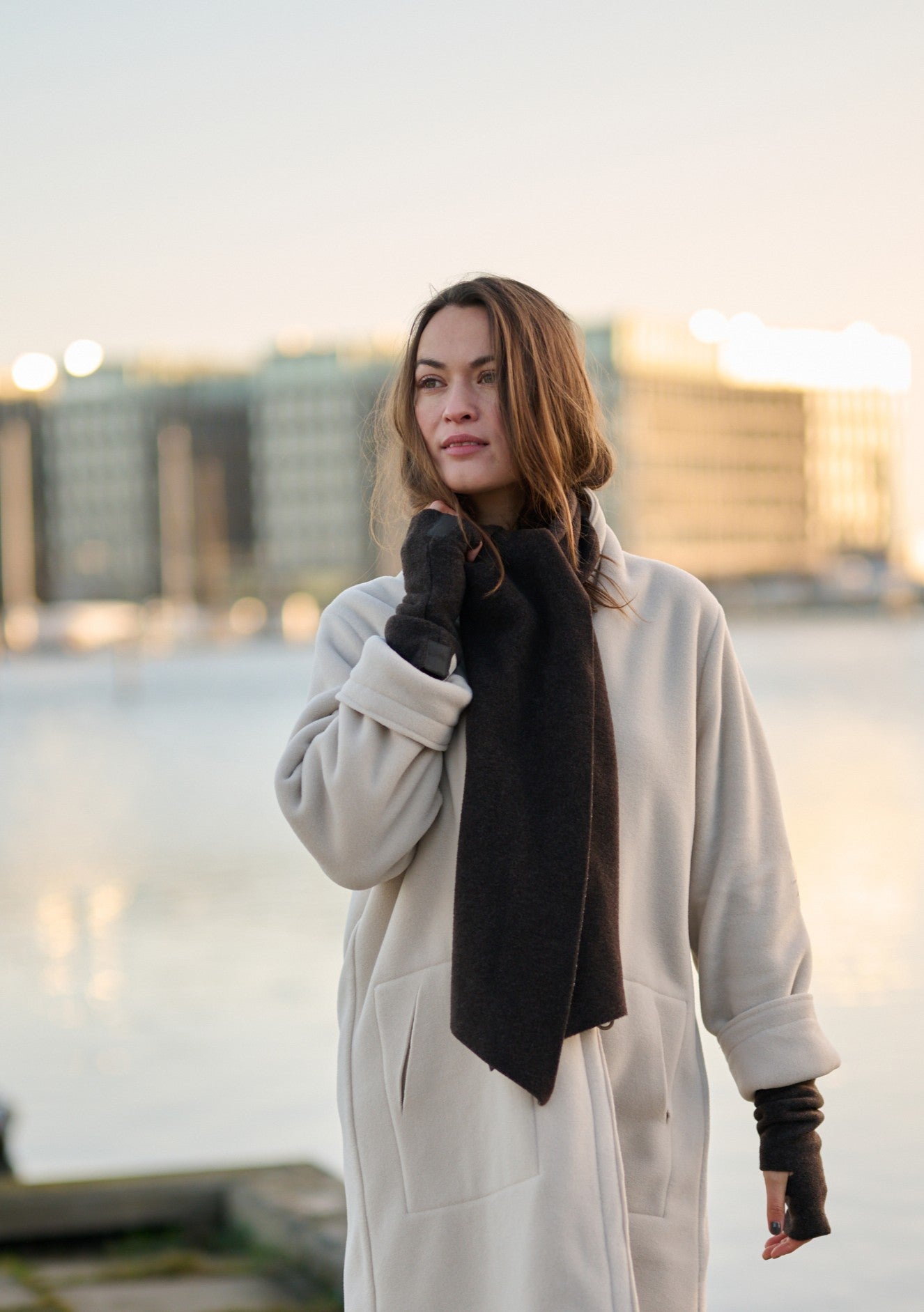 HENRIETTE STEFFENSEN COPENHAGEN MINI SCARF - 5001 SCARFS CHOCOLATE 844