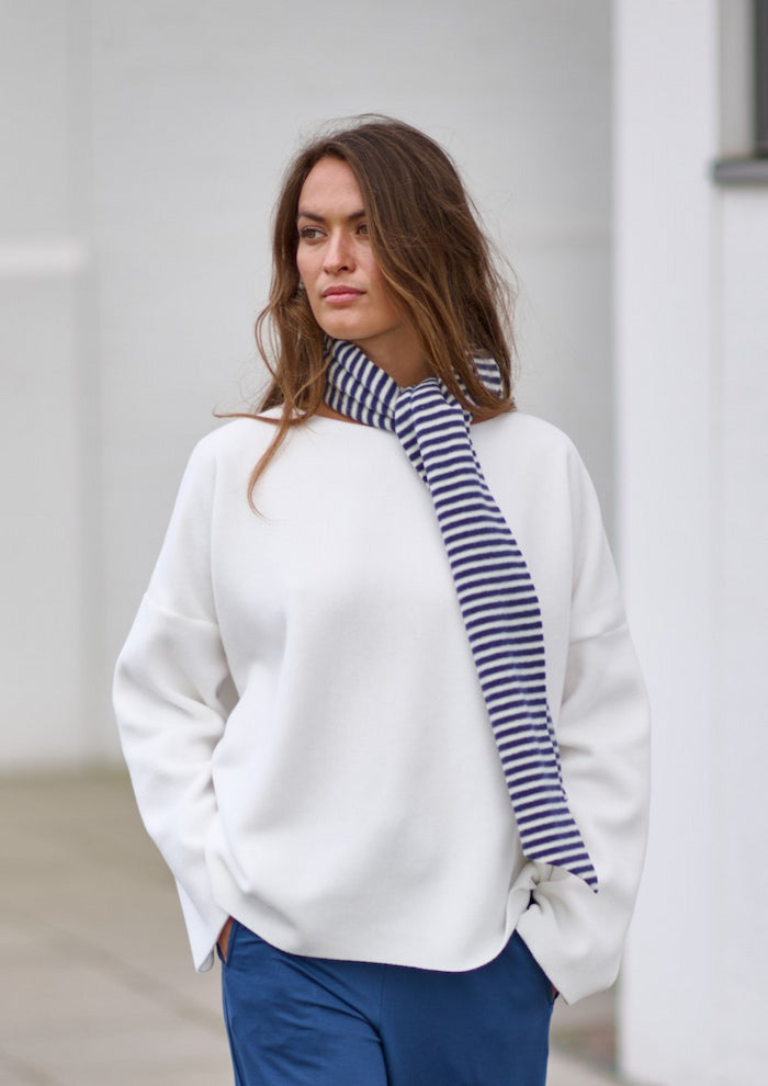 HENRIETTE STEFFENSEN COPENHAGEN MINI SCARF - 5001 SCARFS STRIPES DENIM & KIT 667