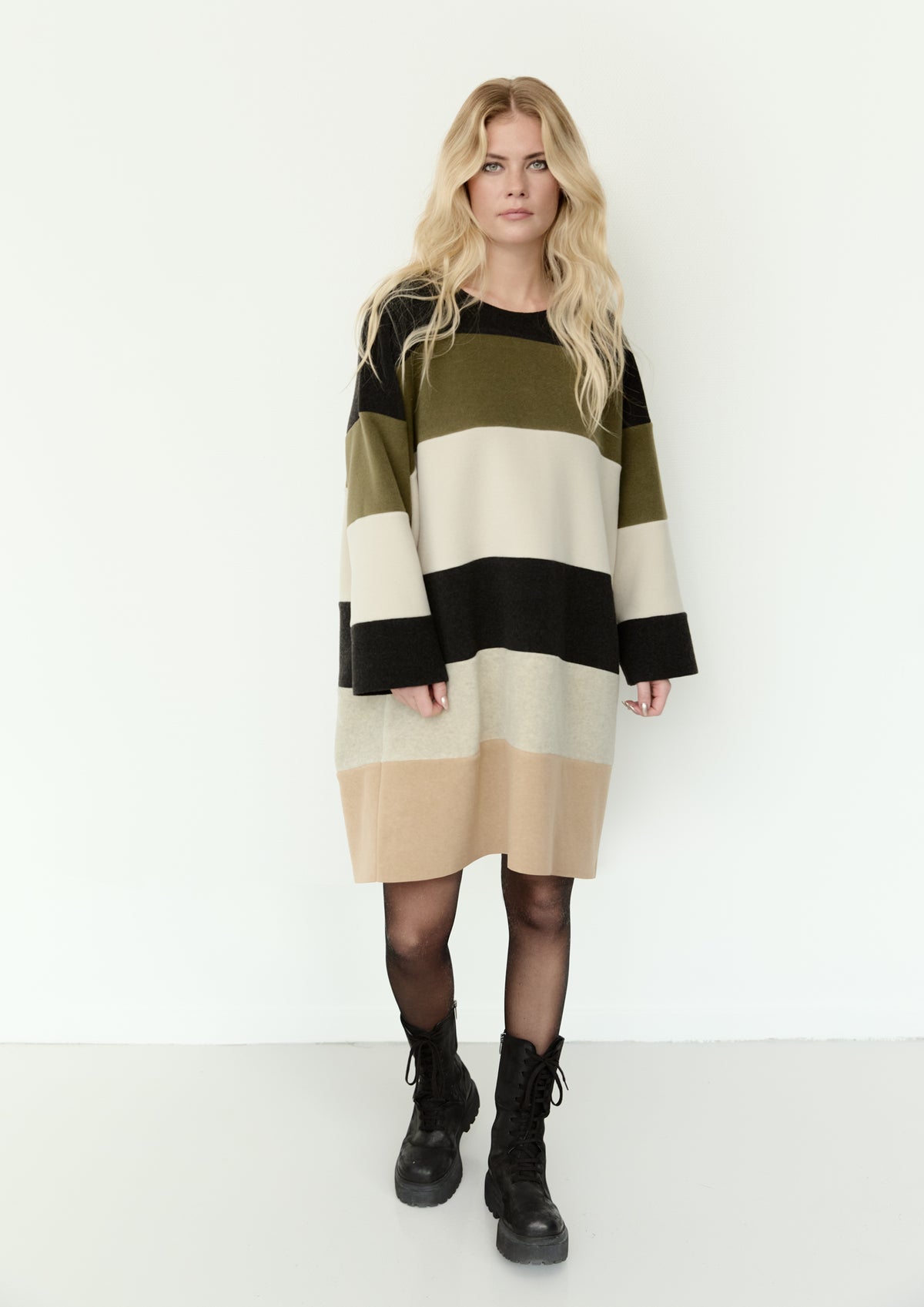 HENRIETTE STEFFENSEN COPENHAGEN MIX DRESS - 3259 KJOLER COOL COLORS GREY 475