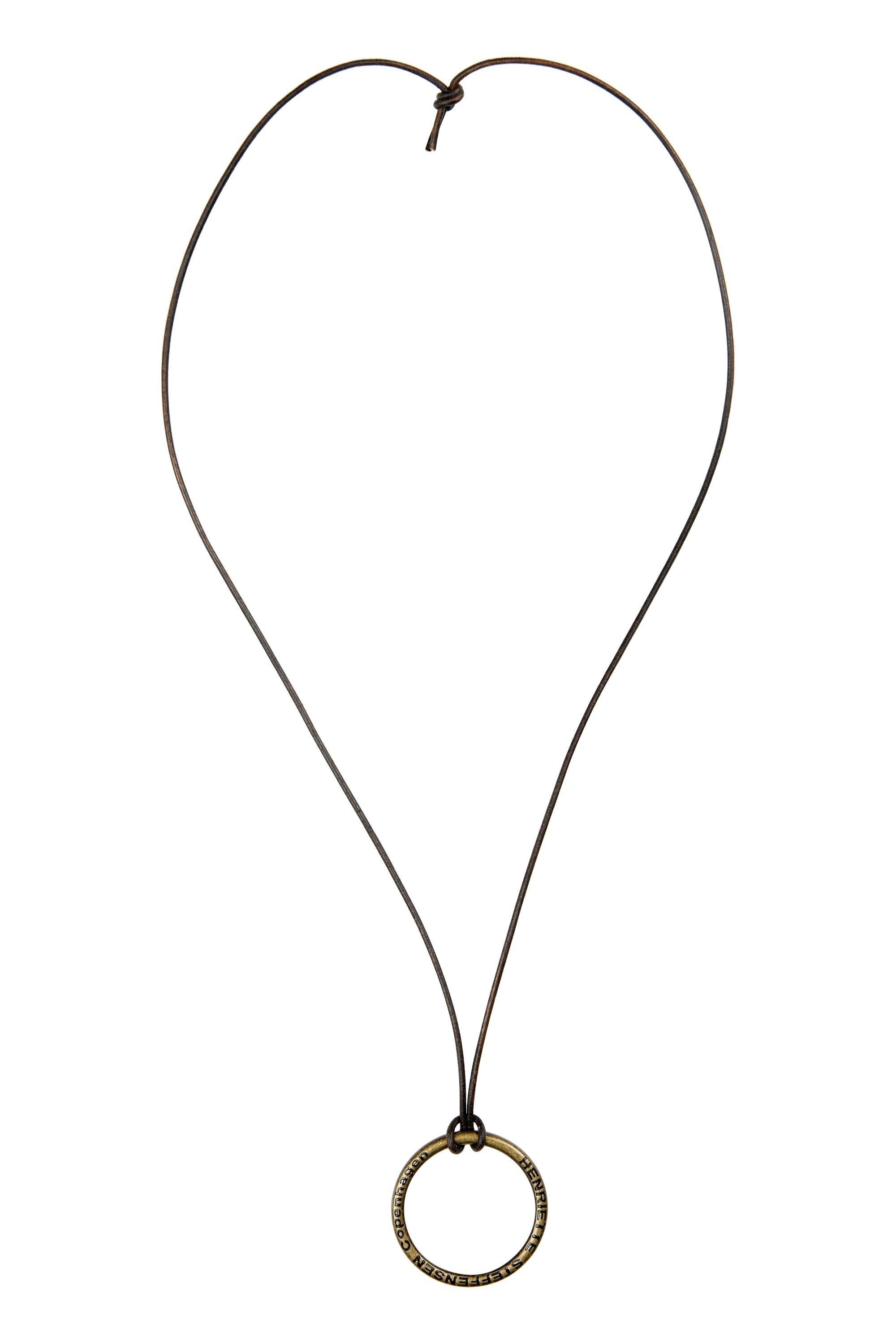 HENRIETTE STEFFENSEN COPENHAGEN NECKLACE SIGNATURE RING - 4091 SMYKKE BROWN 300