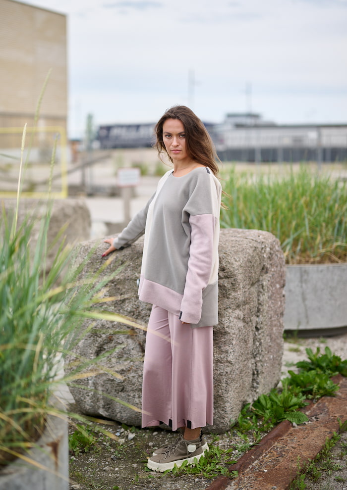 HENRIETTE STEFFENSEN COPENHAGEN NO WASTE FLARE TROUSERS - 99022NW BUKSER NUDE 401