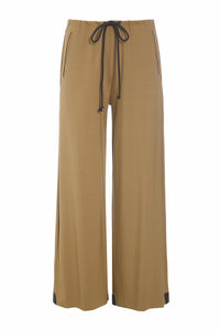 NO WASTE FLARE TROUSERS LONG - 99021NW - CAMEL