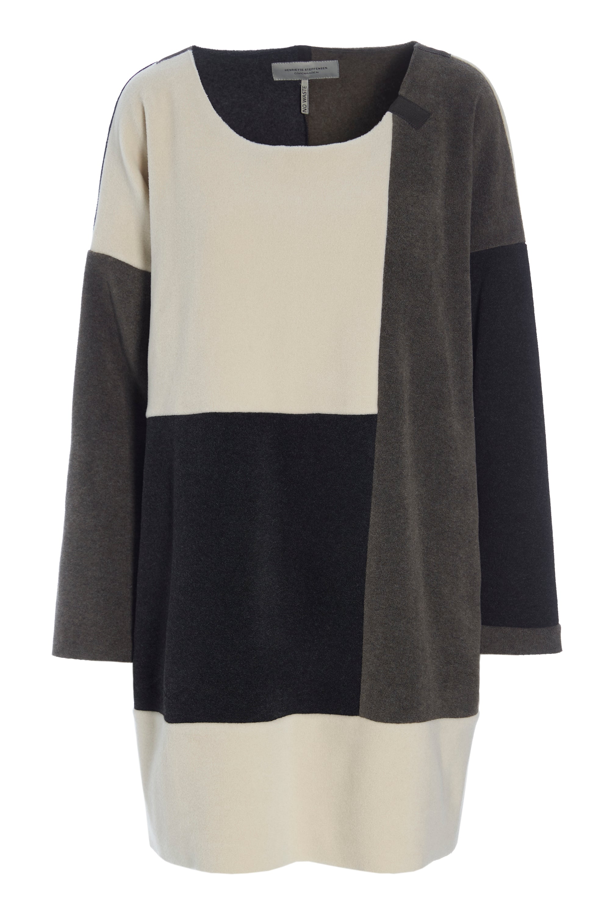 HENRIETTE STEFFENSEN COPENHAGEN NO WASTE PATCH TUNIC - 1322 TUNICS BARK/KIT/SOFT BLACK 643