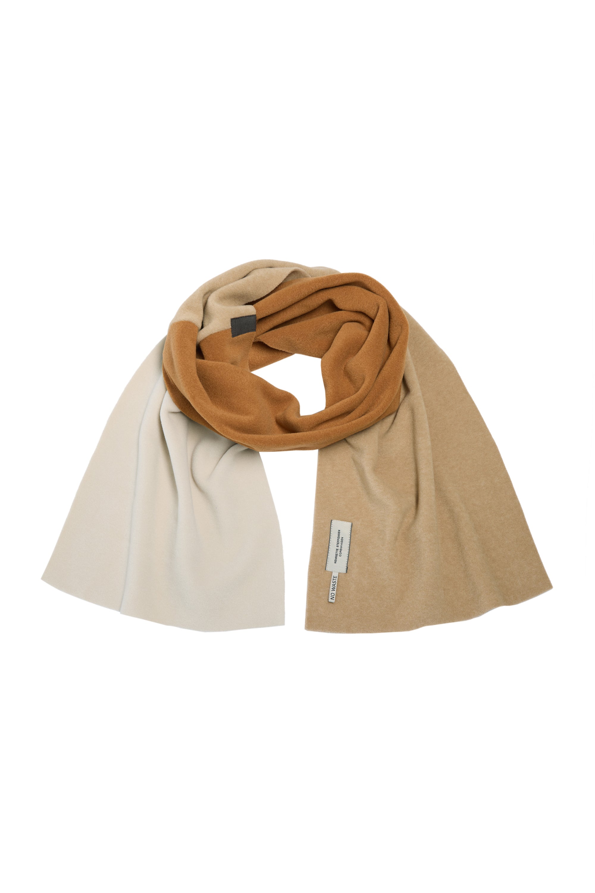 HENRIETTE STEFFENSEN COPENHAGEN NO WASTE SCARF - 4063 NW SCARFS CAMEL/KIT/RUST 442