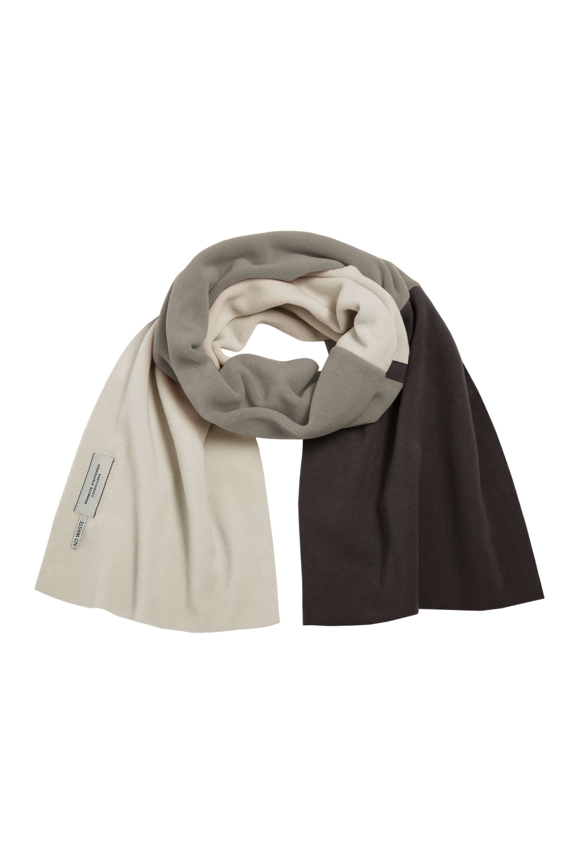 HENRIETTE STEFFENSEN COPENHAGEN NO WASTE SCARF - 4063 NW SCARFS CHOCOLATE/ELEPH/KIT 324
