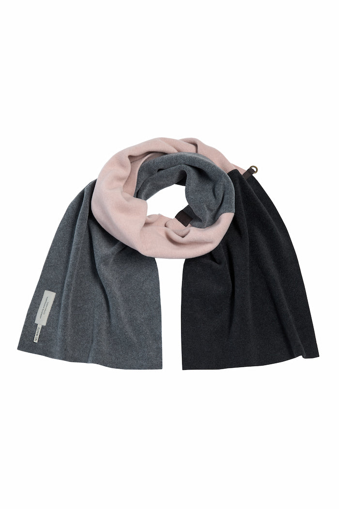HENRIETTE STEFFENSEN COPENHAGEN NO WASTE SCARF - 4063 NW SCARFS GREY/NUDE/SB 730