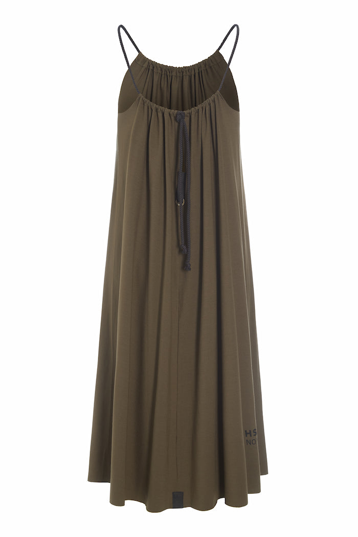 HENRIETTE STEFFENSEN COPENHAGEN NO WASTE STRAP DRESS - 98061NW KJOLER BARK 320