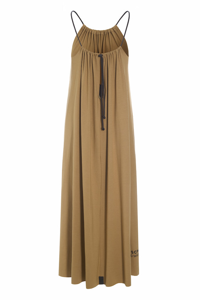 HENRIETTE STEFFENSEN COPENHAGEN NO WASTE STRAP DRESS LONG - 98062NW KJOLER CAMEL 815