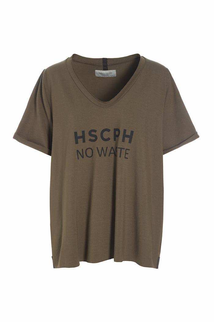 HENRIETTE STEFFENSEN COPENHAGEN NO WASTE TEE - 96081 T-SHIRTS BARK 320