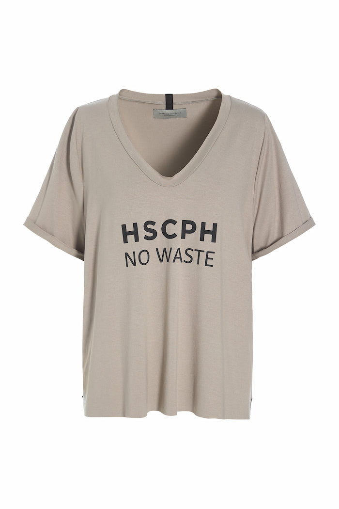 HENRIETTE STEFFENSEN COPENHAGEN NO WASTE TEE - 96081 T-SHIRTS SAND 805