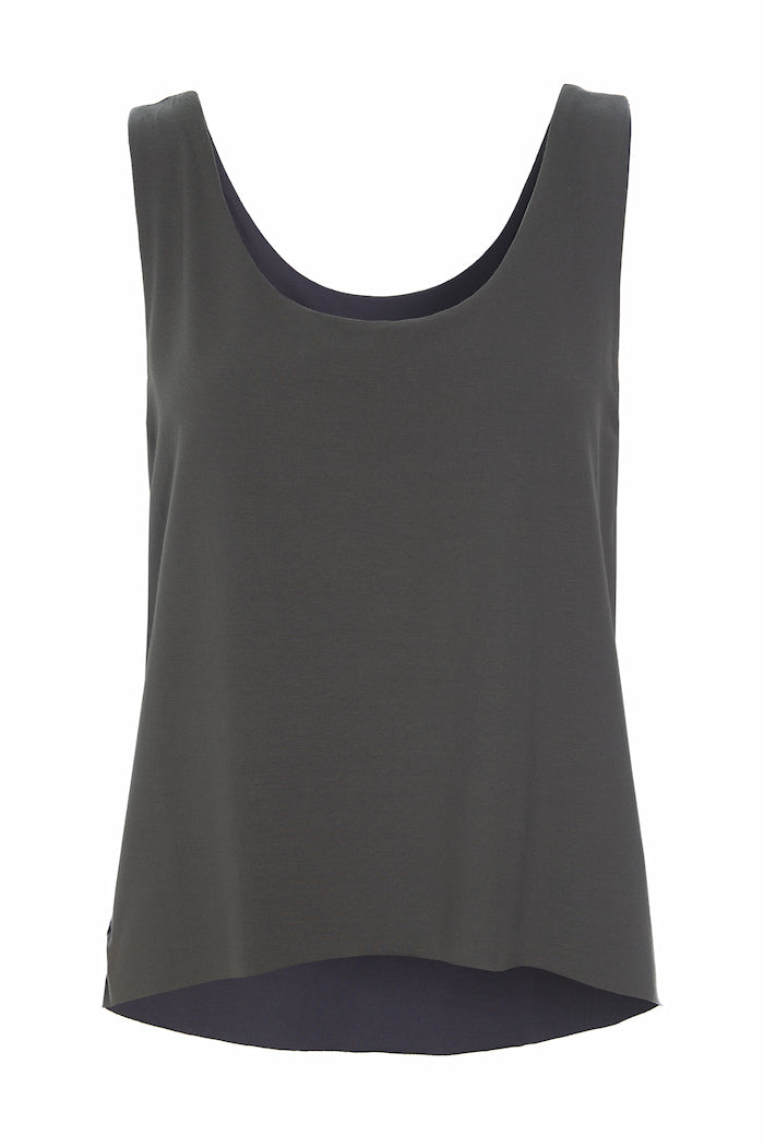 HENRIETTE STEFFENSEN COPENHAGEN NO WASTE TOP - 96093NW T-SHIRTS FORREST/DEEP BLUE 460