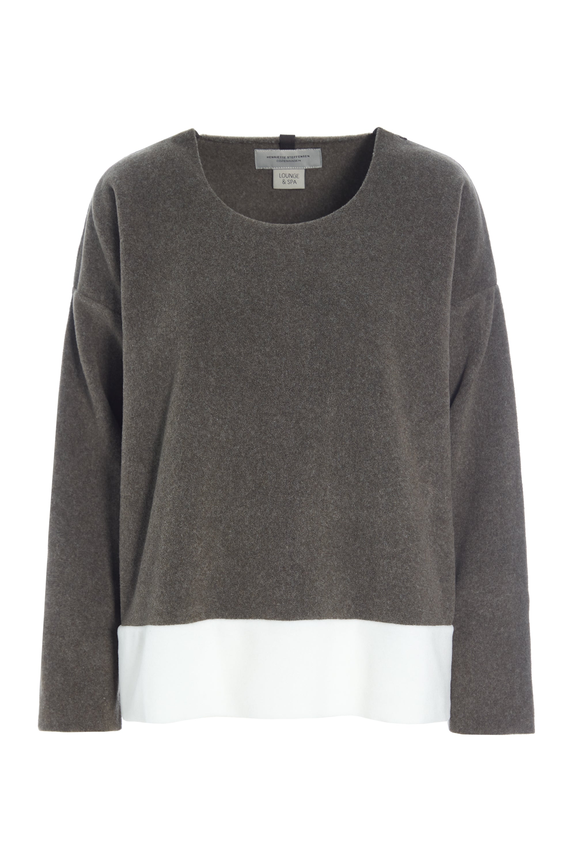 HENRIETTE STEFFENSEN COPENHAGEN ONE SIZE BLOUSE WOMEN - 1335 BLOUSES & SWEATERS BARK/OFF WHITE 650
