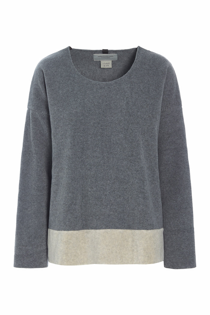 HENRIETTE STEFFENSEN COPENHAGEN ONE SIZE BLOUSE WOMEN - 1335 BLOUSES & SWEATERS GREY/SAND 940