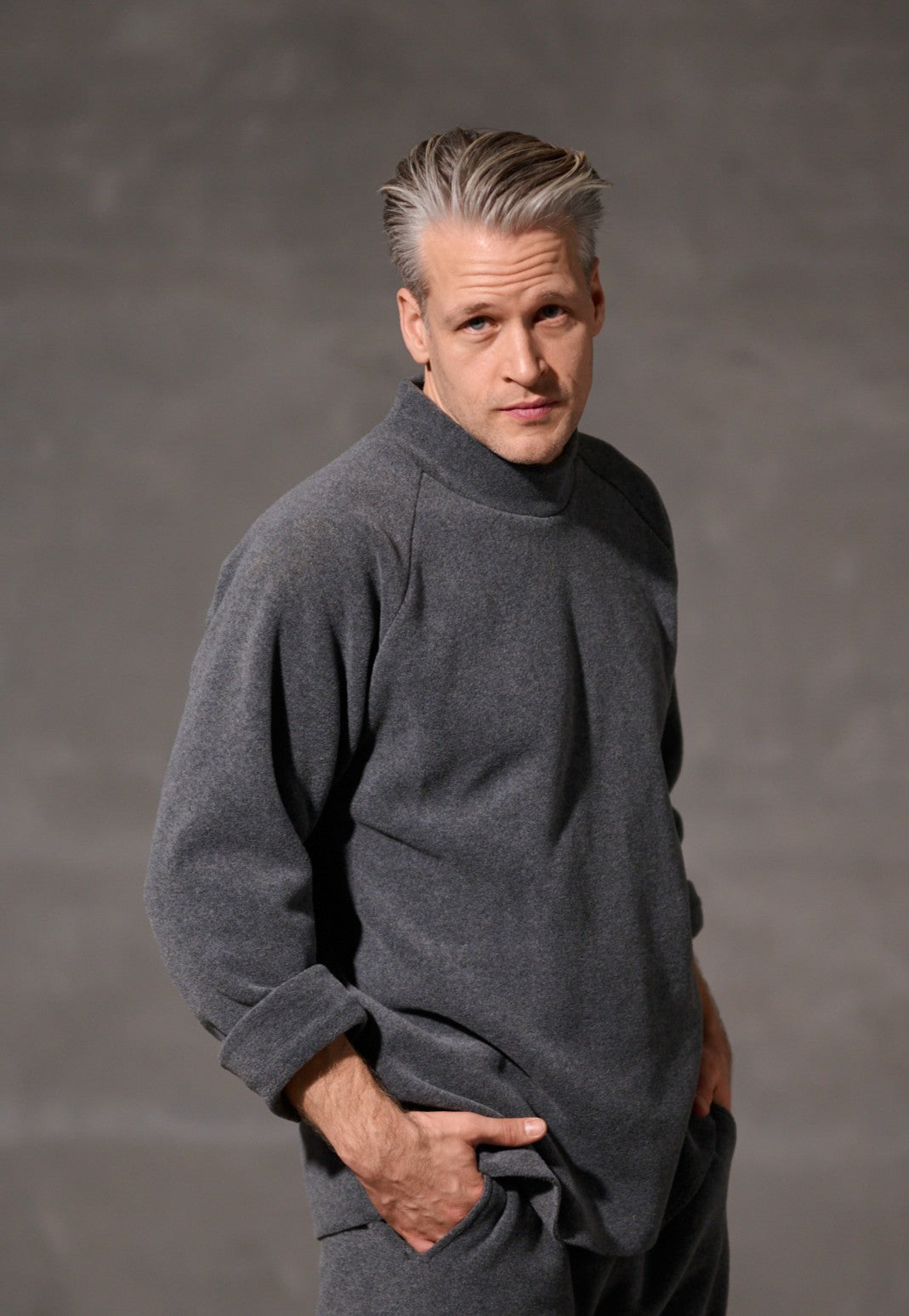 CARL BY STEFFENSEN COPENHAGEN ONE SIZE SWEATER MEN - 1060C BLOUSES & SWEATERS GREY 905