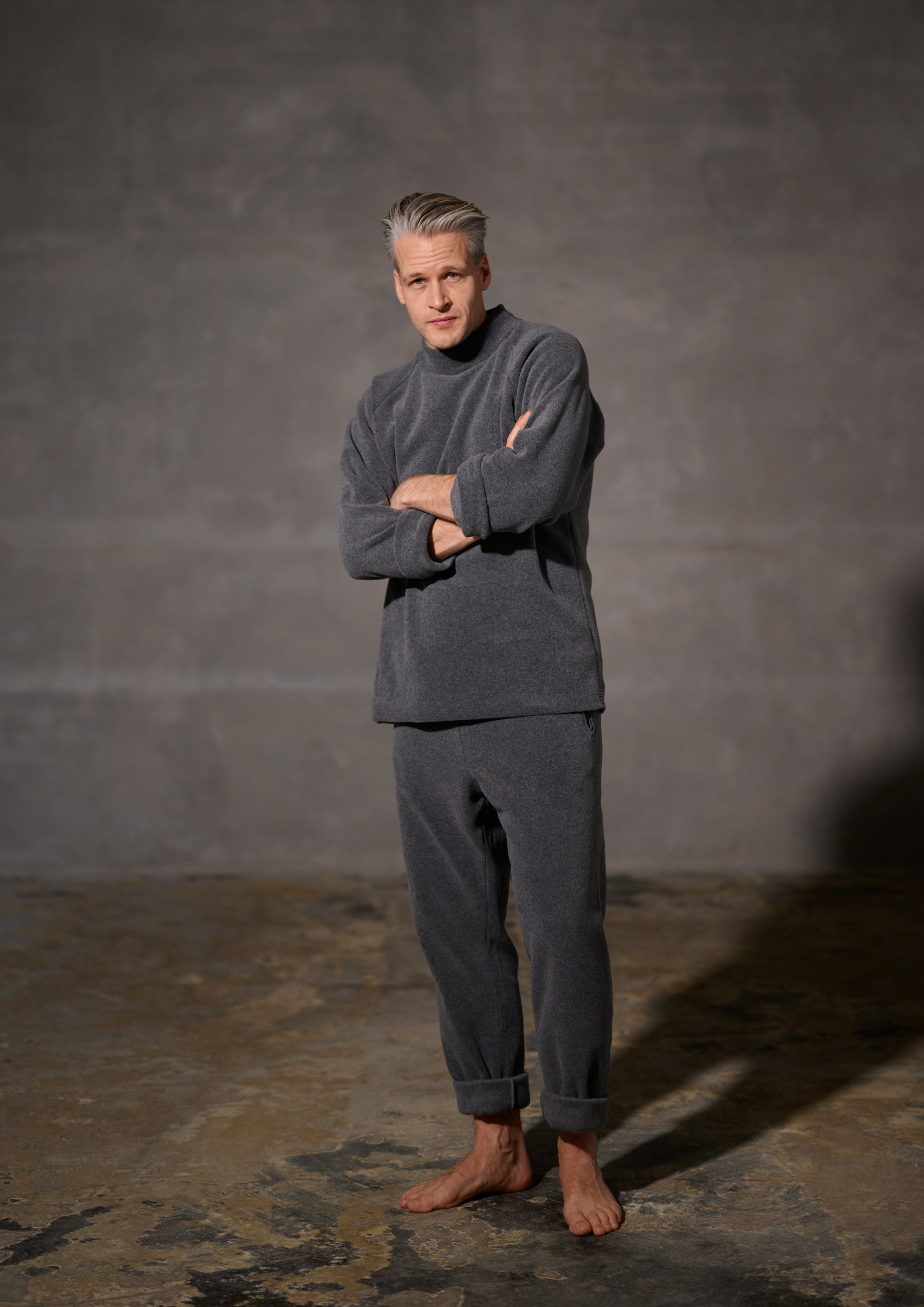 CARL BY STEFFENSEN COPENHAGEN ONE SIZE SWEATER MEN - 1060C BLOUSES & SWEATERS GREY 905