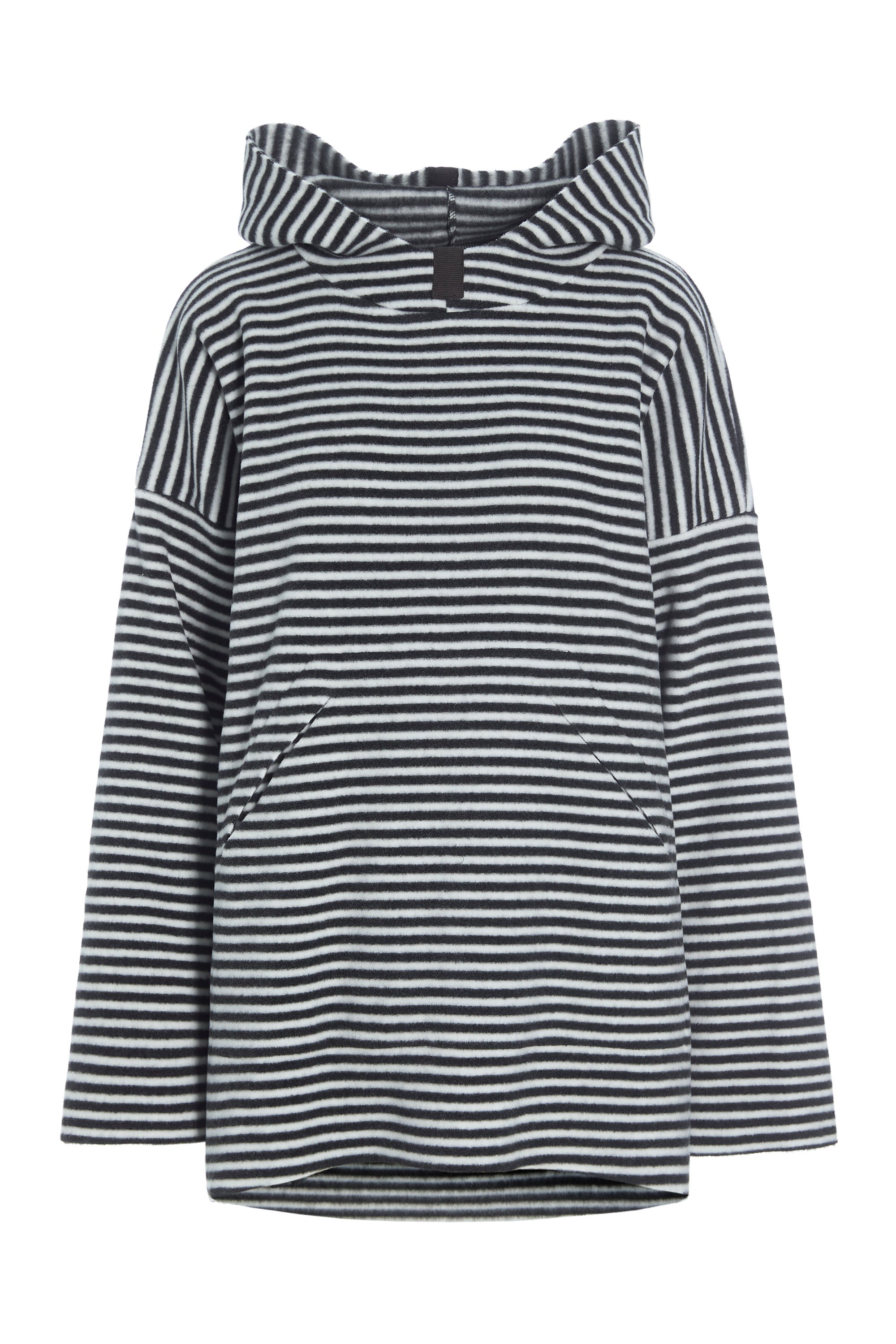 HENRIETTE STEFFENSEN COPENHAGEN OVERSIZE HOODIE - 7160 HOODIES STRIPES B&W 673