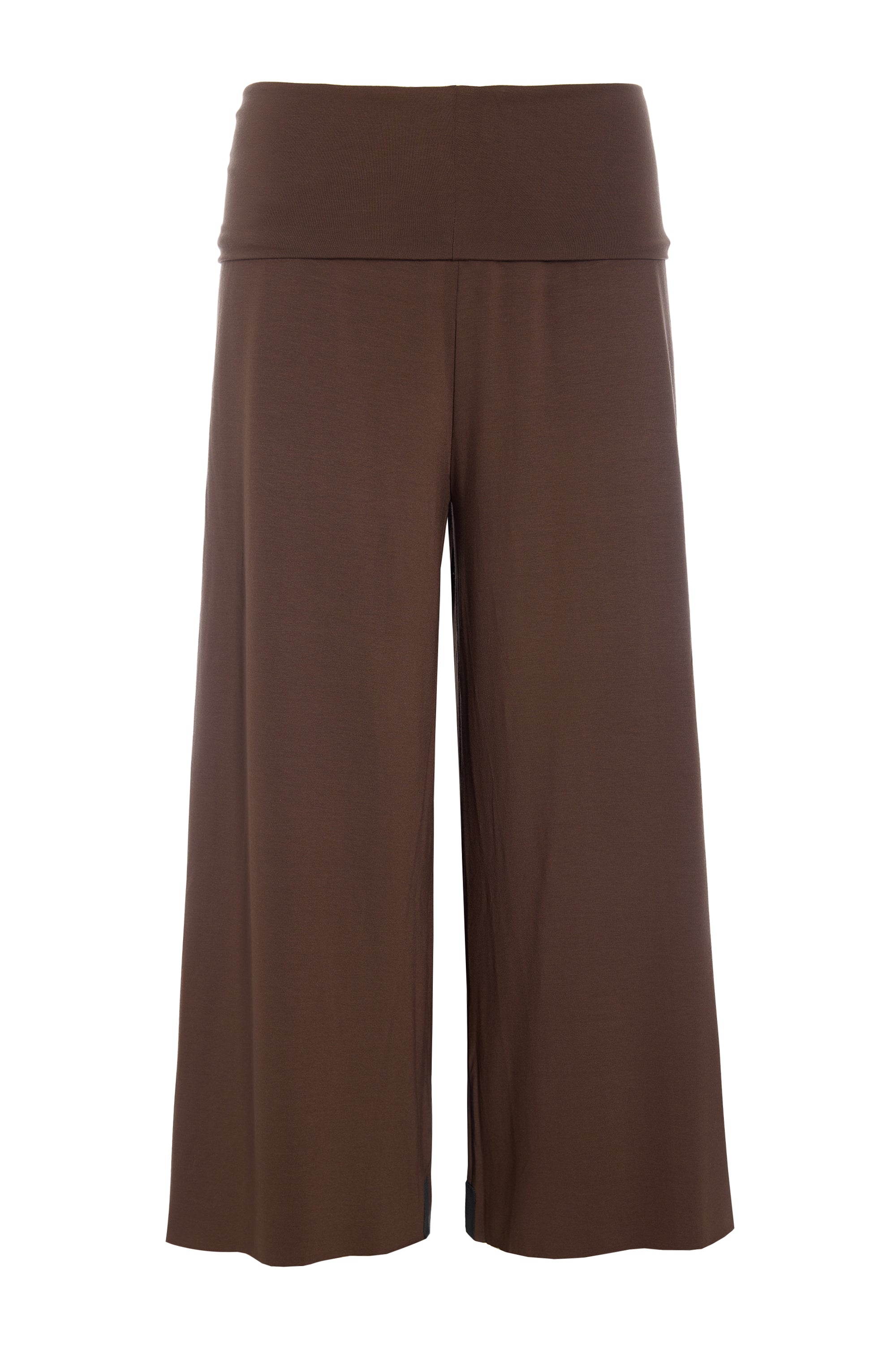 HENRIETTE STEFFENSEN COPENHAGEN PANTS FOLD DOWN WAIST 3/4 - 99017 BUKSER CHOCOLATE 844