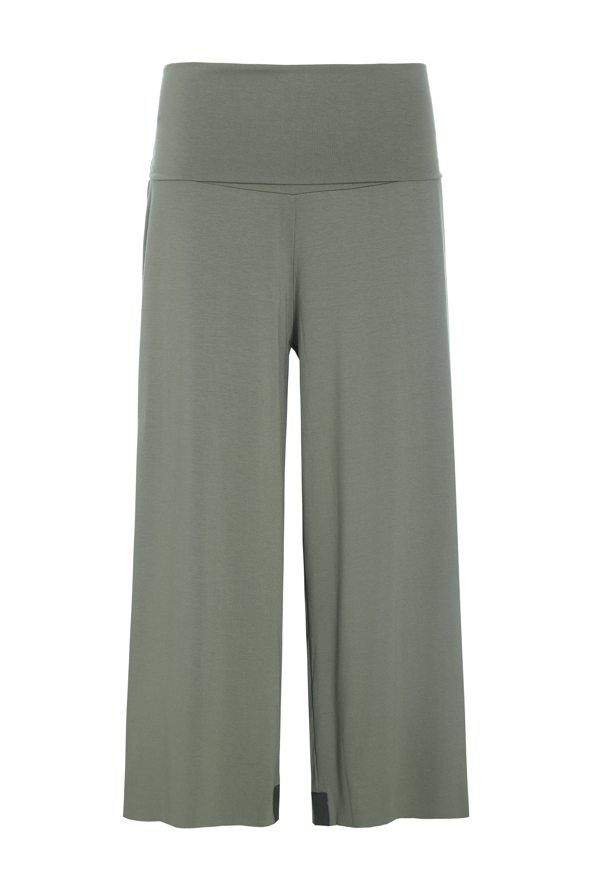 HENRIETTE STEFFENSEN COPENHAGEN PANTS FOLD DOWN WAIST 3/4 - 99017 BUKSER DUSTY GREEN 609