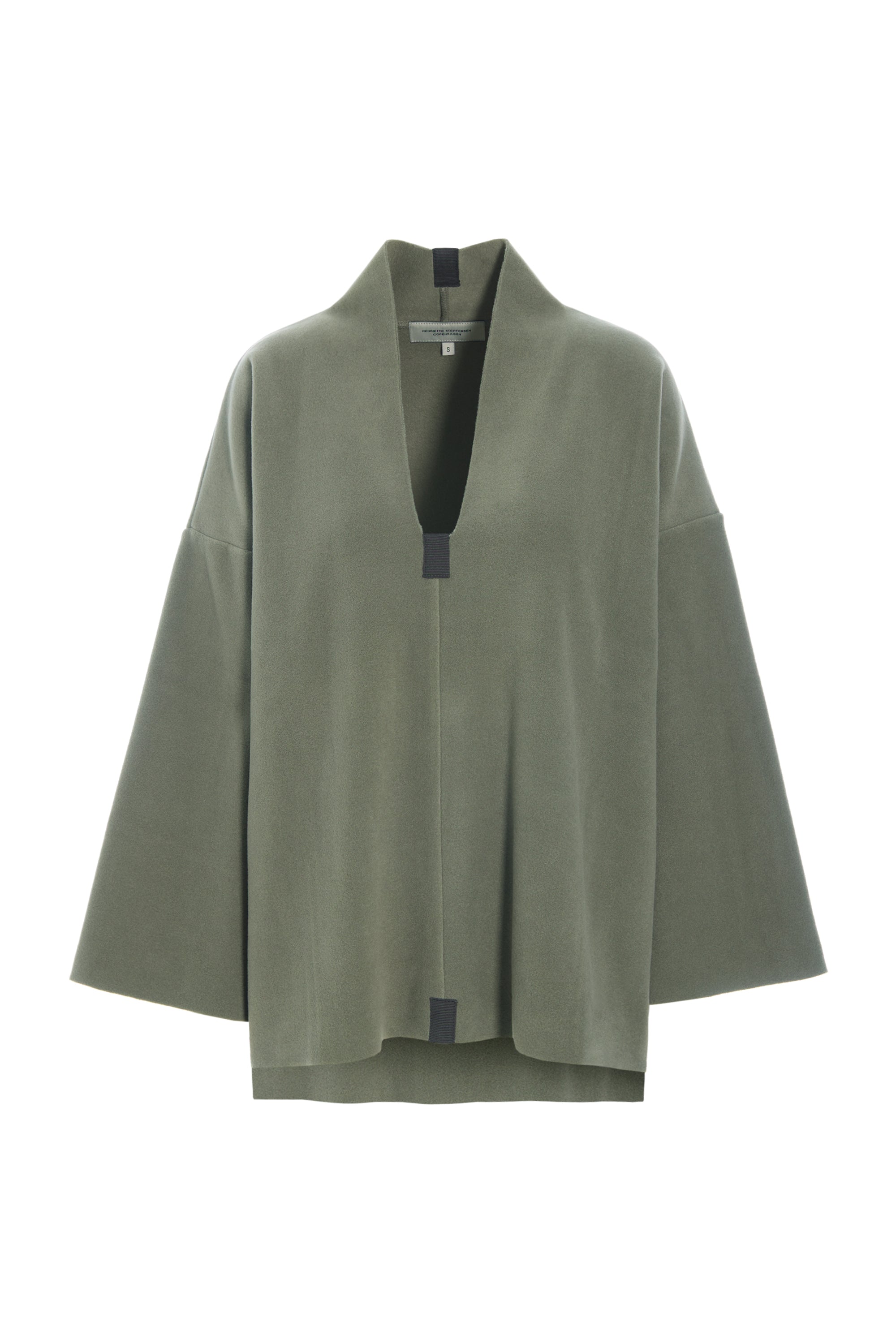 HENRIETTE STEFFENSEN COPENHAGEN PULLOVER - 1370 BLUSER DUSTY GREEN 609