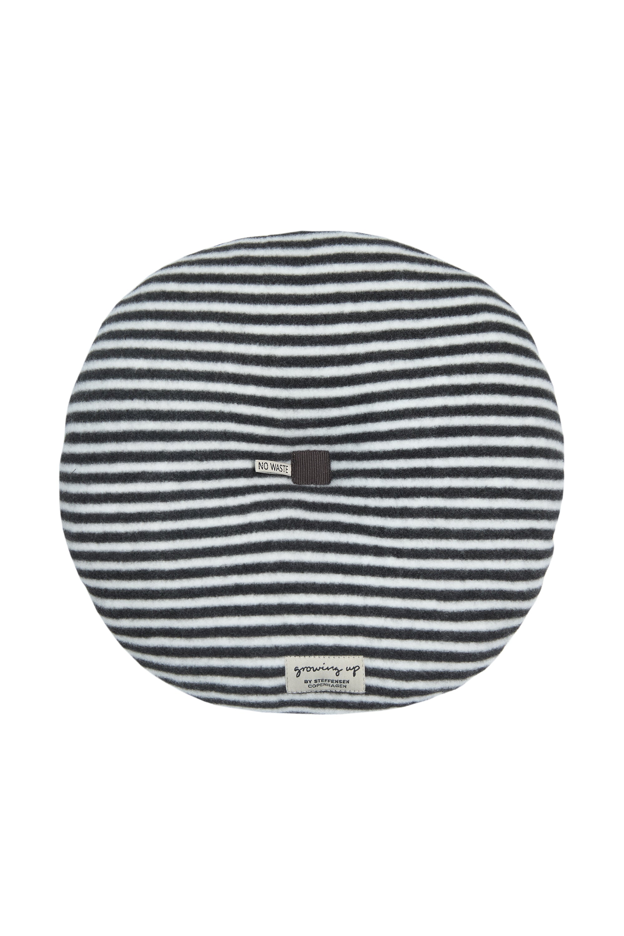GROWING UP ROUND PILLOW - 506 GU PUDER STRIPES B&W 673