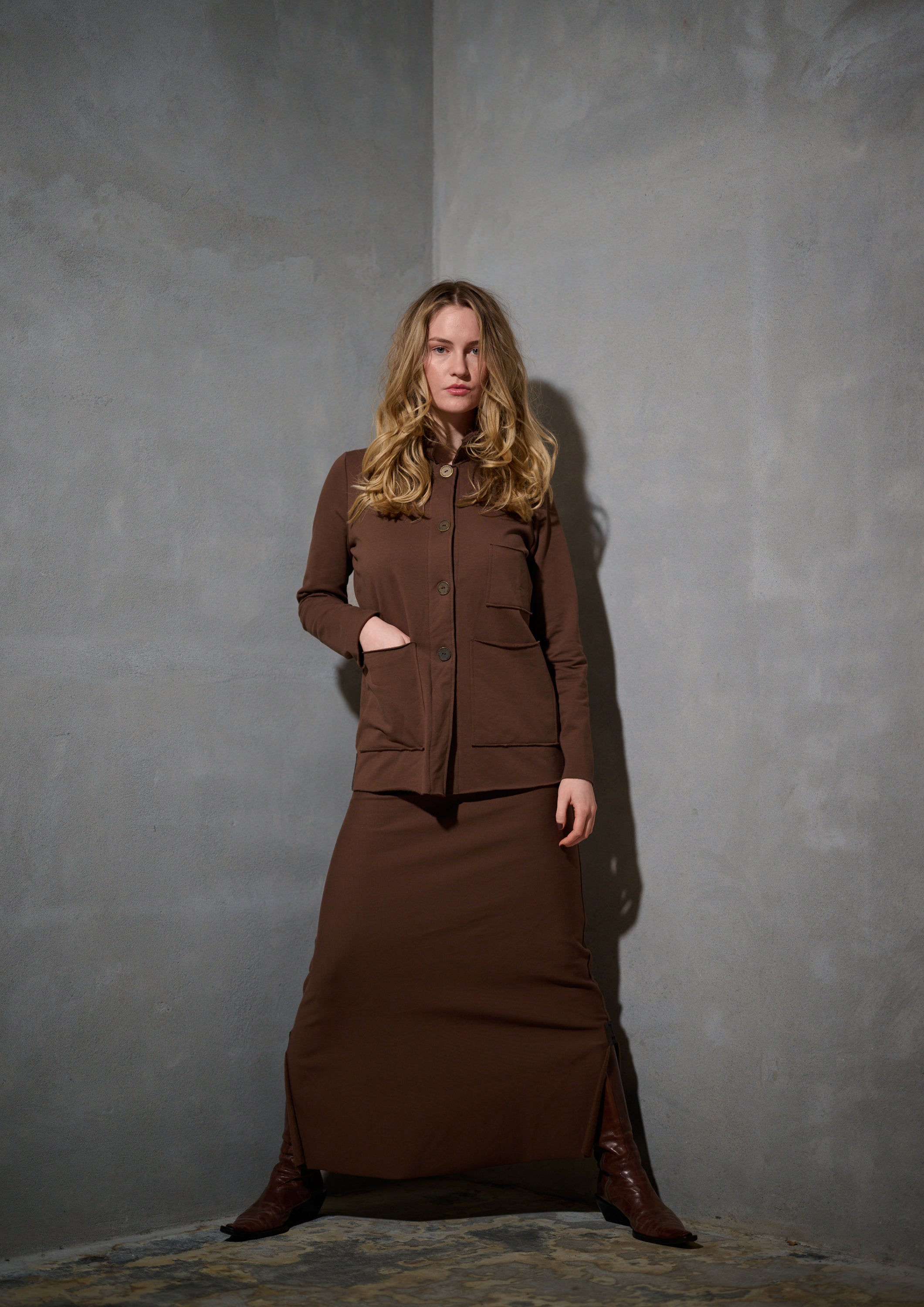 HENRIETTE STEFFENSEN COPENHAGEN SAFARI JACKET - 77004 CARDIGANS CHOKOLATE 844