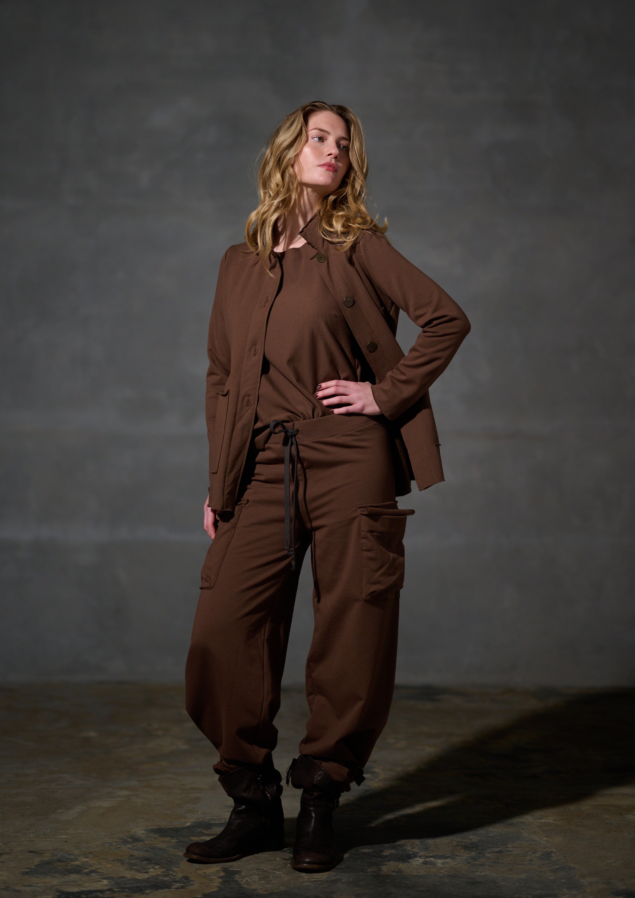 HENRIETTE STEFFENSEN COPENHAGEN SAFARI JACKET - 77004 CARDIGANS CHOKOLATE 844