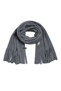 SCARF WITH FRINGES - 4077 - GREY