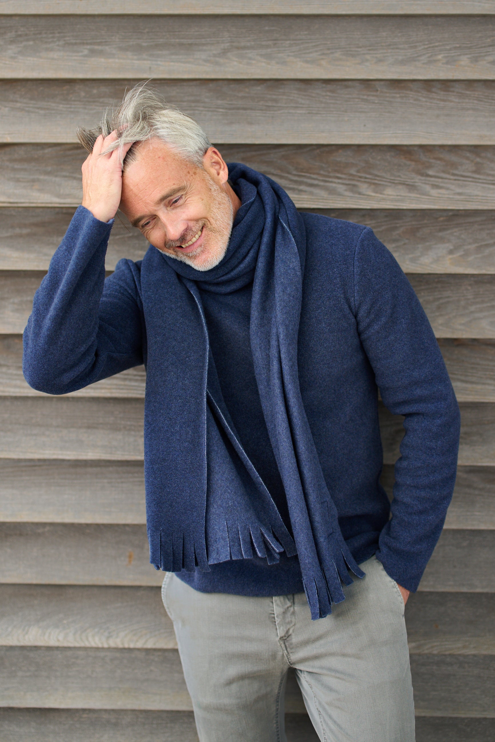 CARL BY STEFFENSEN COPENHAGEN SCARF W/ FRINGES - 1006C SCARFS DENIM 767